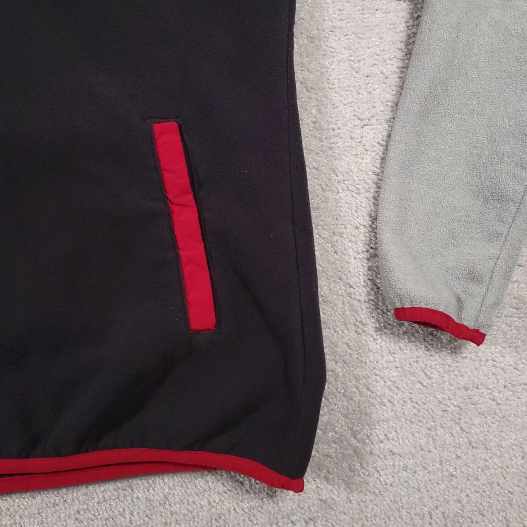 Vintage Columbia Pullover Womens Small Gray Black Red Fleece Snap Front Outdoor Jacket Size S / US 4 / IT 40 - 5 Thumbnail
