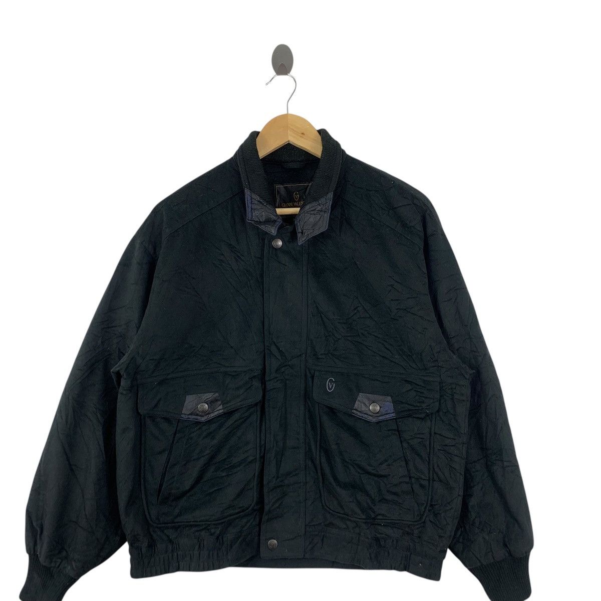 Gianni Valentino Vintage GIANNI VALENTINO ITALY Velvet Varsity Stadium Jacket Size US M / EU 48-50 / 2 - 5 Thumbnail