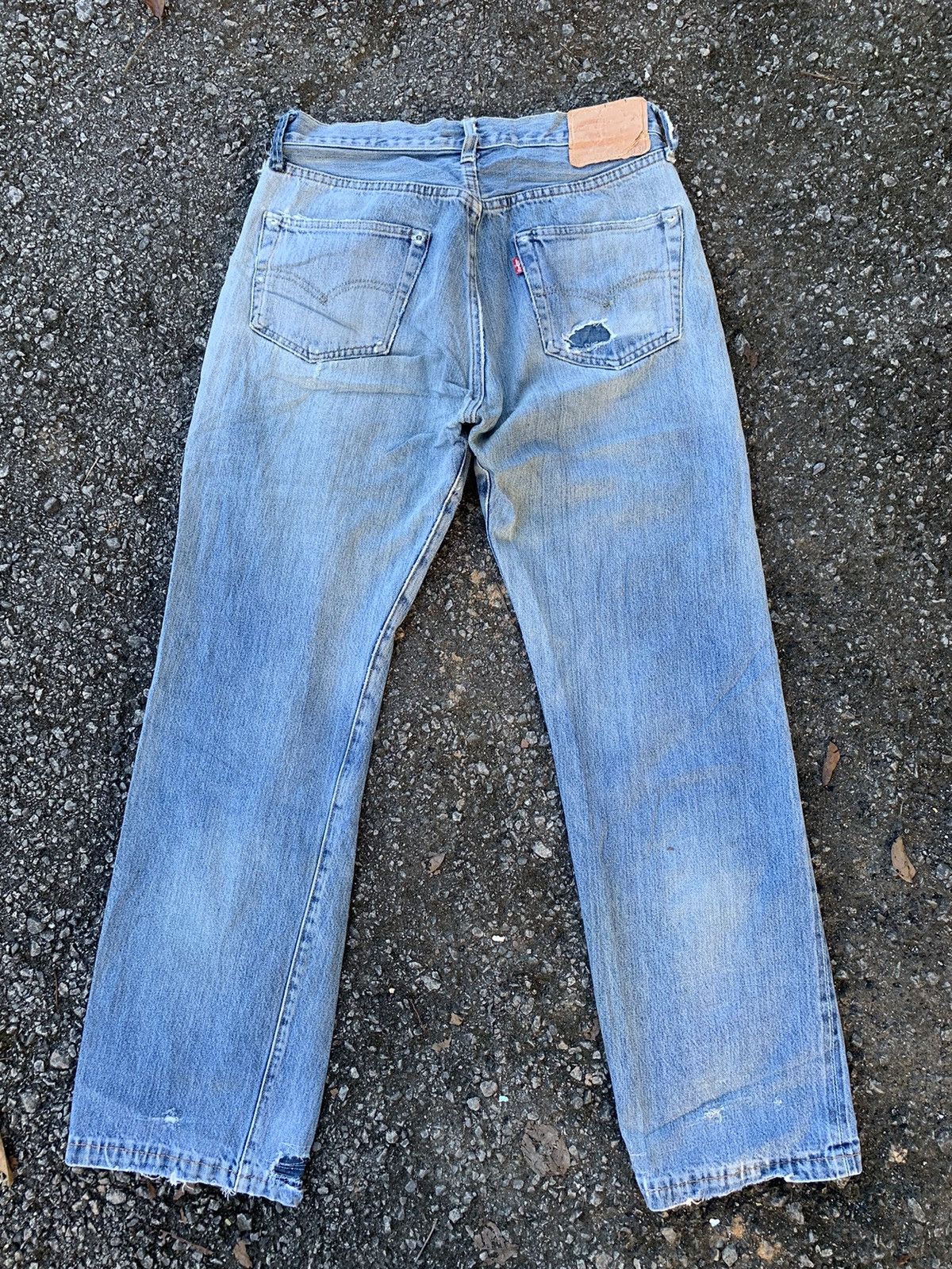 Levi's Levis Big E 501XX Made In Usa Selvedge Distressed denim Size US 30 / EU 46 - 2 Thumbnail