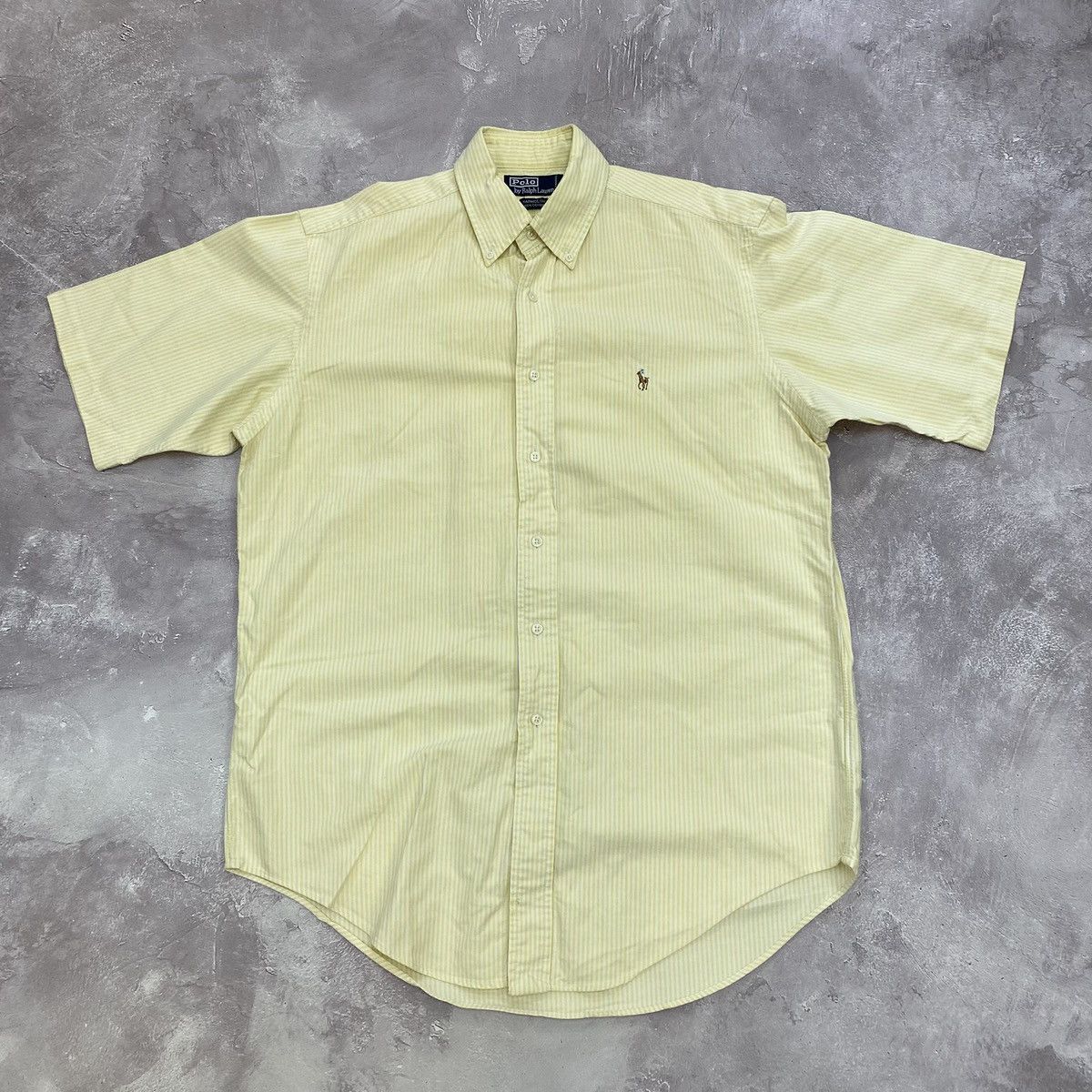 Vintage Polo Ralph Lauren Tennis Shirt Striped Short Sleeve Pony Size US M / EU 48-50 / 2 - 2 Thumbnail