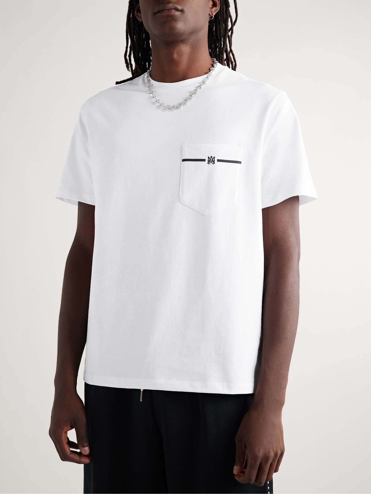 Amiri o1s1wg111025 Logo-Print Cotton-Jersey T-Shirt in White Size US L / EU 52-54 / 3 - 4 Thumbnail