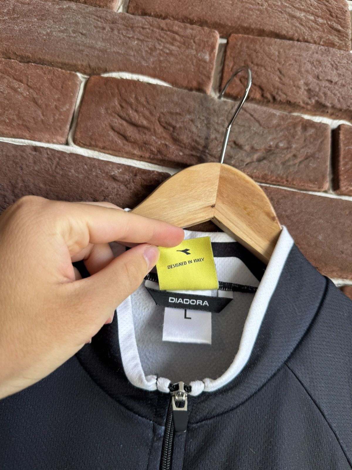 Vintage Vintage Diadora Campione Black Cycling Jersey Longsleeve Size US L / EU 52-54 / 3 - 10 Thumbnail