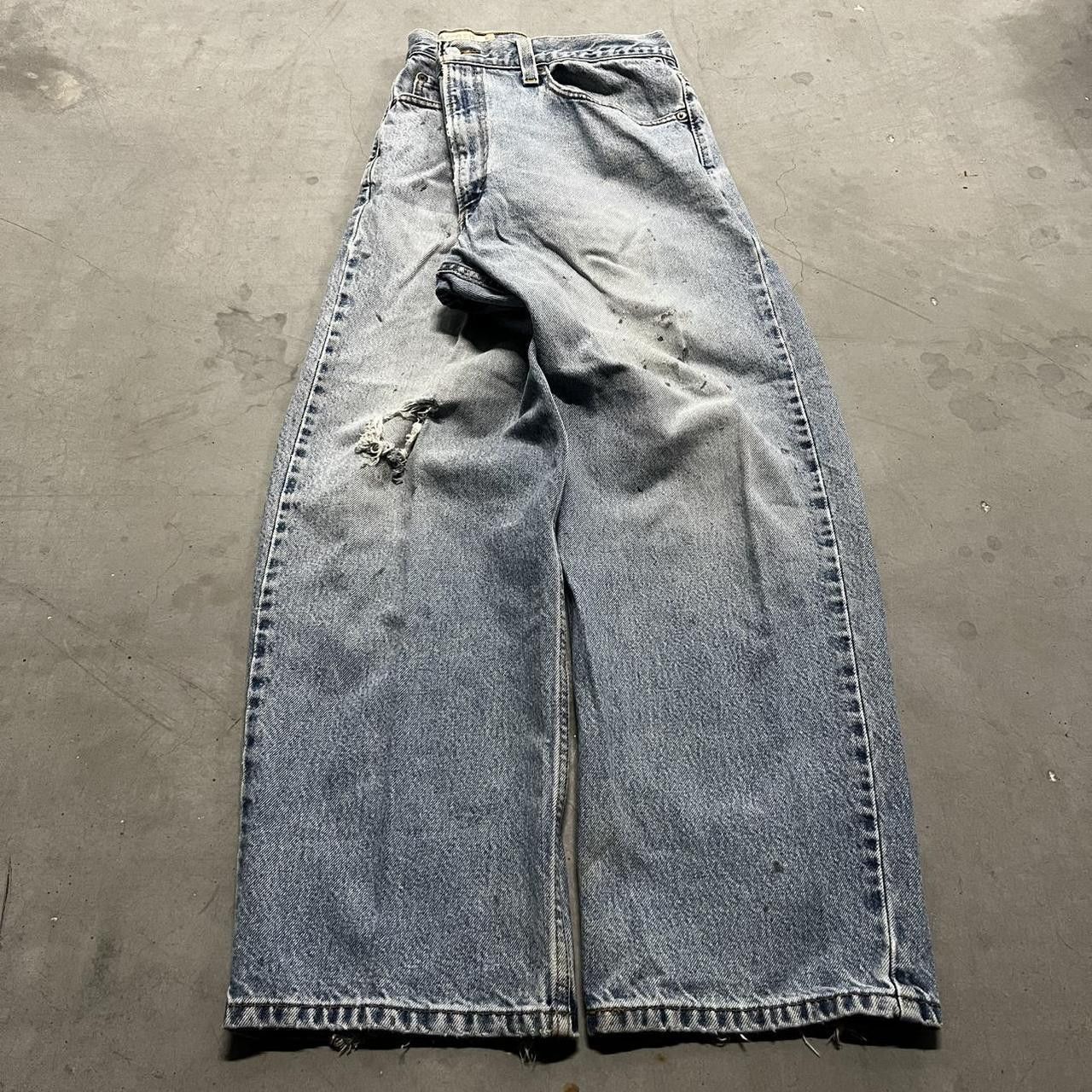 Levi's Vintage Y2K/2000s Baggy Skater Style Levis Light Wash Ripped Denim Jeans! Size US 38 / EU 54 - 3 Thumbnail