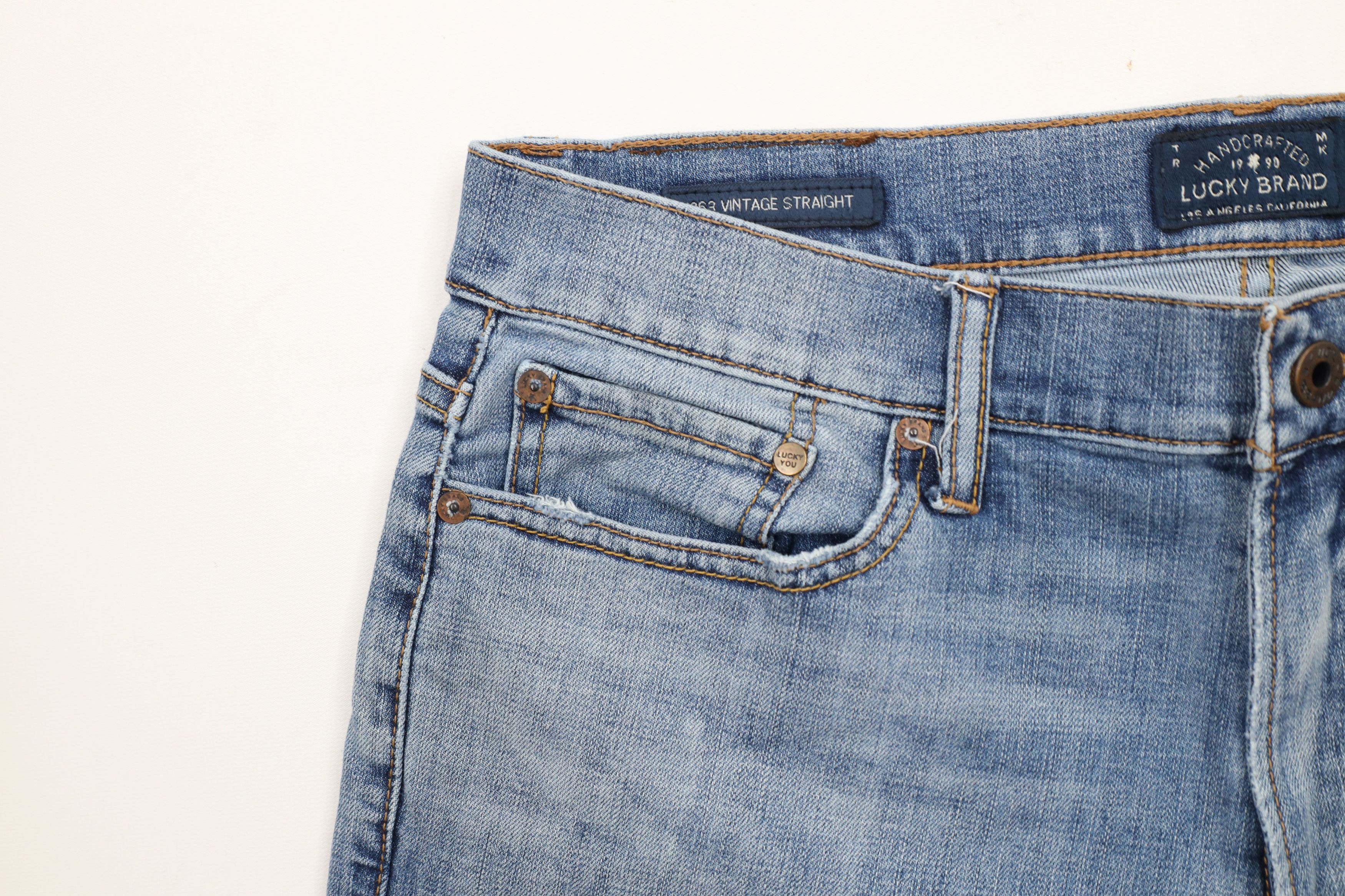 Lucky Brand × Vintage Vintage Lucky Brand 363 Vintage Straight Leg Denim Jeans Size US 32 / EU 48 - 8 Thumbnail