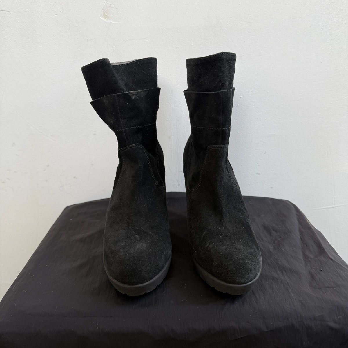 If Six Was Nine Janet Sport Wedge Black Suede Sneakers Isabel Marant Style Size US 8 / IT 38 - 4 Thumbnail