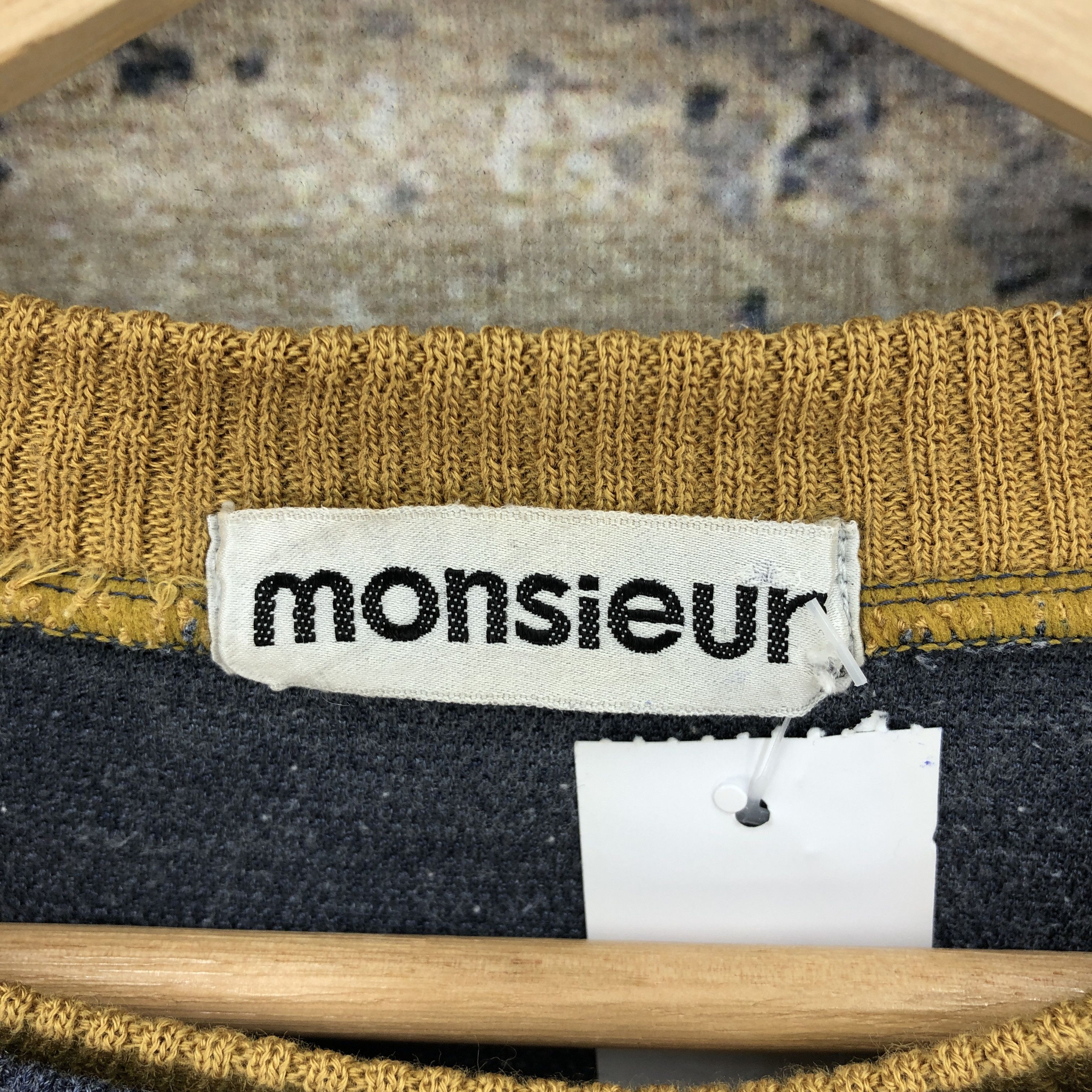 Japanese Brand Vintage 90s Monsieur Sweater Monsieur Sweatshirt Jumper Size US M / EU 48-50 / 2 - 4 Thumbnail