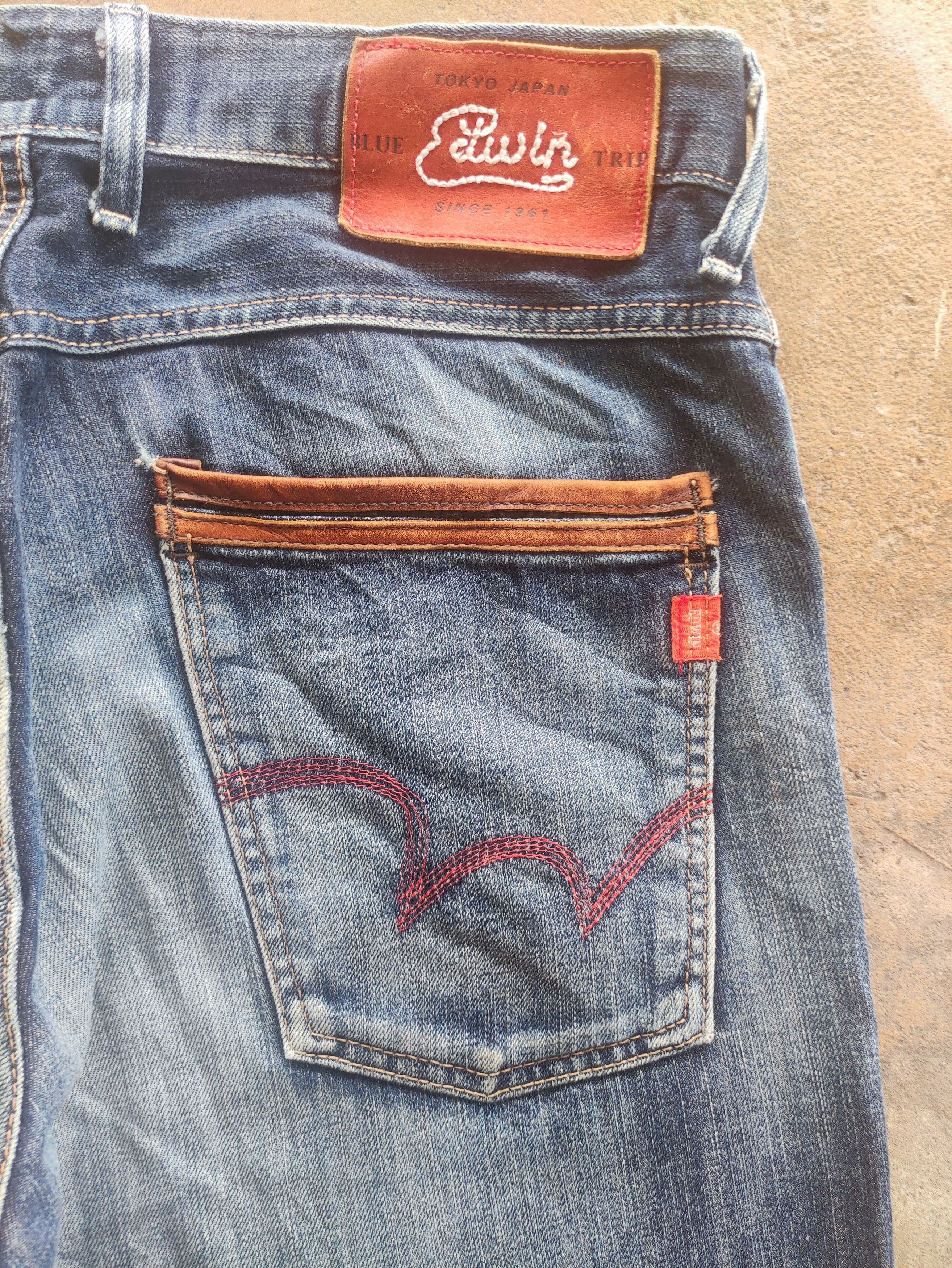 Edwin × Jean W37 Vintage Edwin Made In Japan Distressed Denim Faded Pants Size US 37 - 12 Thumbnail