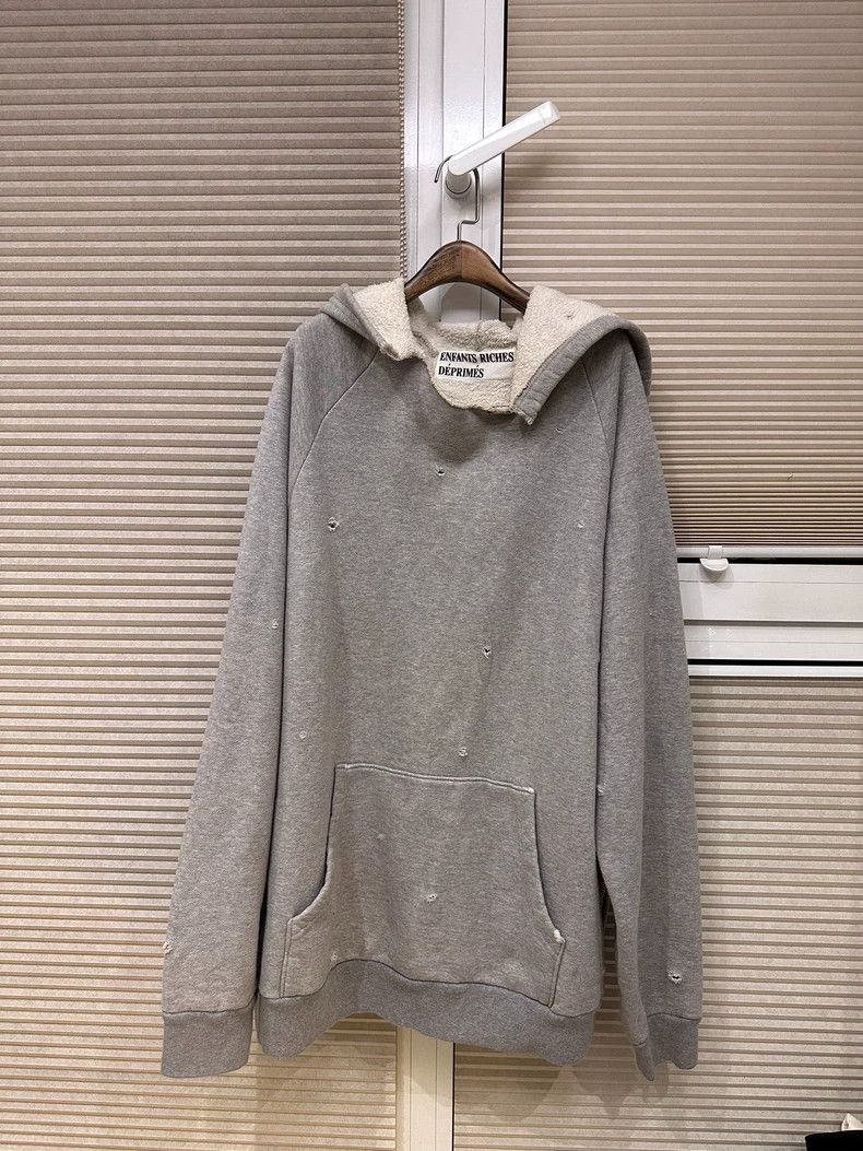 Enfants Riches Deprimes Unique Hand-Painted Gray Hoodie by ERD-2506 Size US XL / EU 56 / 4 - 1 Thumbnail