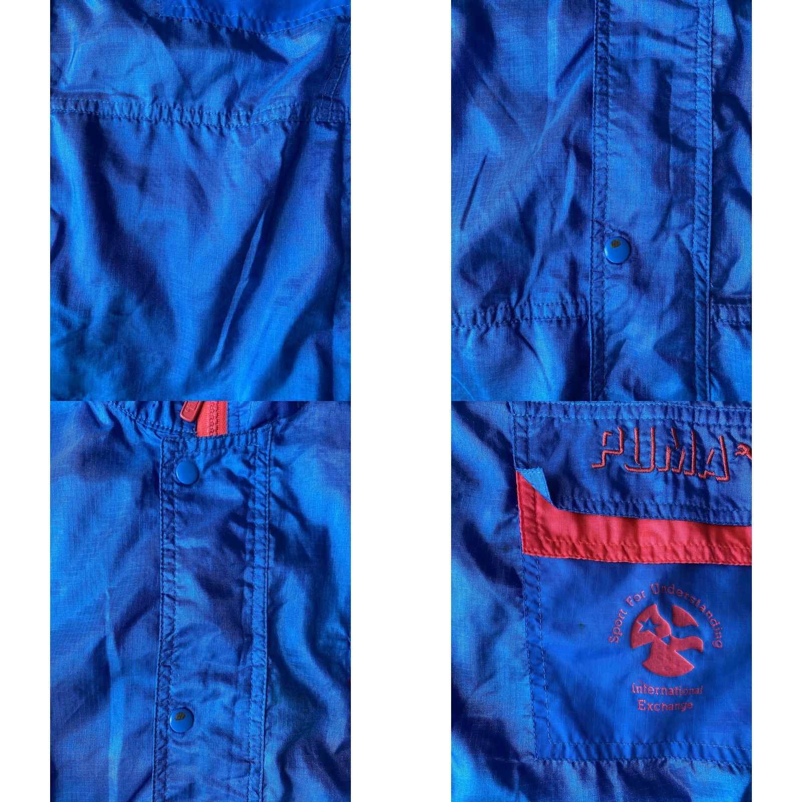 Puma VINTAGE Puma Windbreaker Jacket XL Blue Hooded Full Zip Nylon Retro Size US XL / EU 56 / 4 - 8 Thumbnail