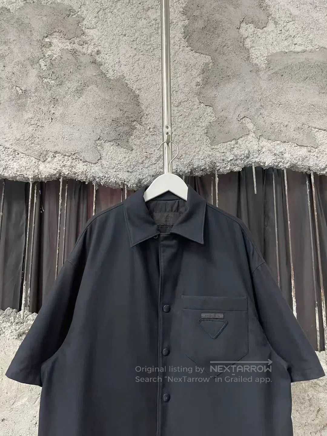 Prada Prada Dark Blue Wool Triangle Logo Short. Size US S / EU 44-46 / 1 - 3 Thumbnail