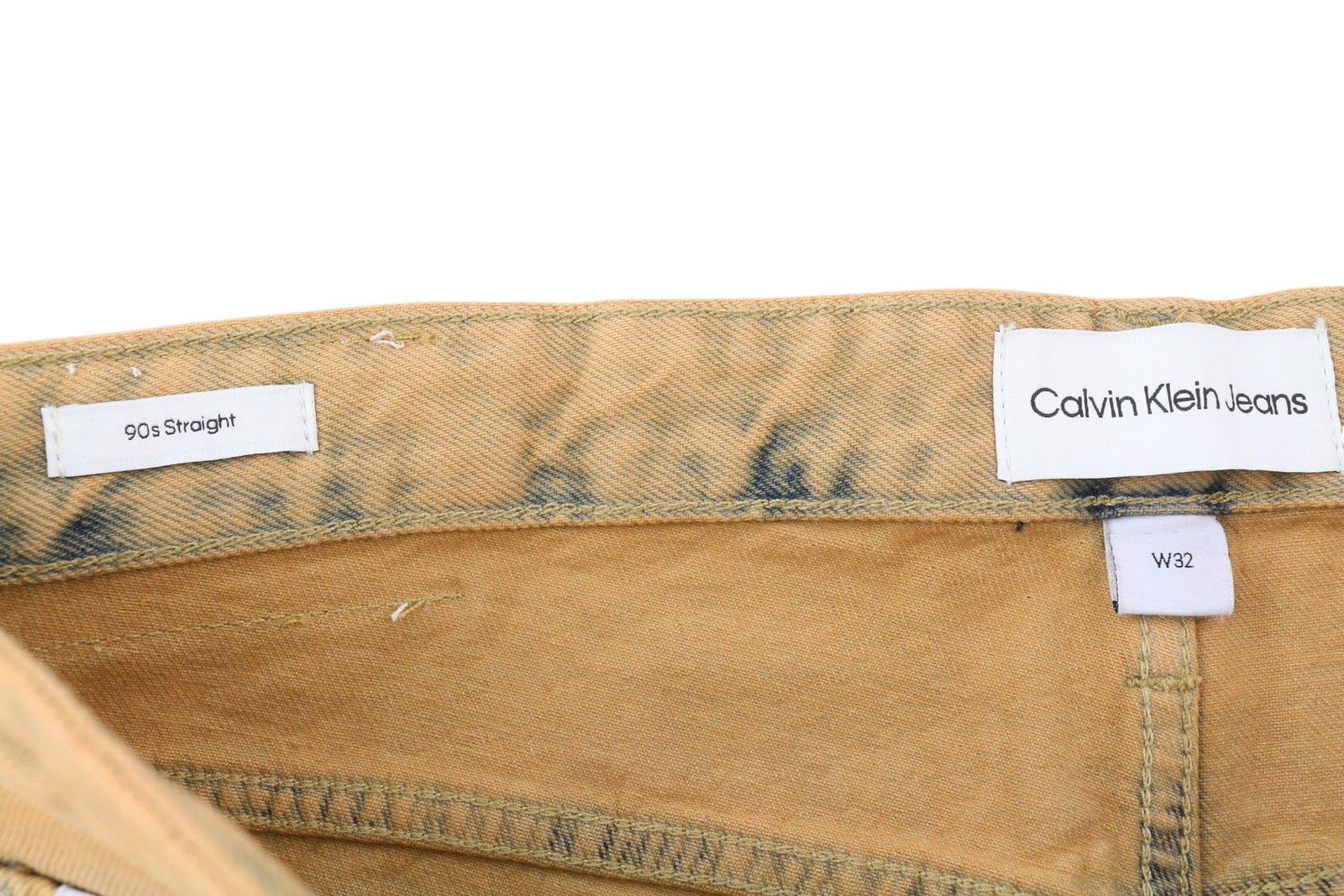 Calvin Klein 90S STRAIGHT W32 Faded Brown Zip Fly Logo Denim 85208 Size US 32 / EU 48 - 6 Thumbnail