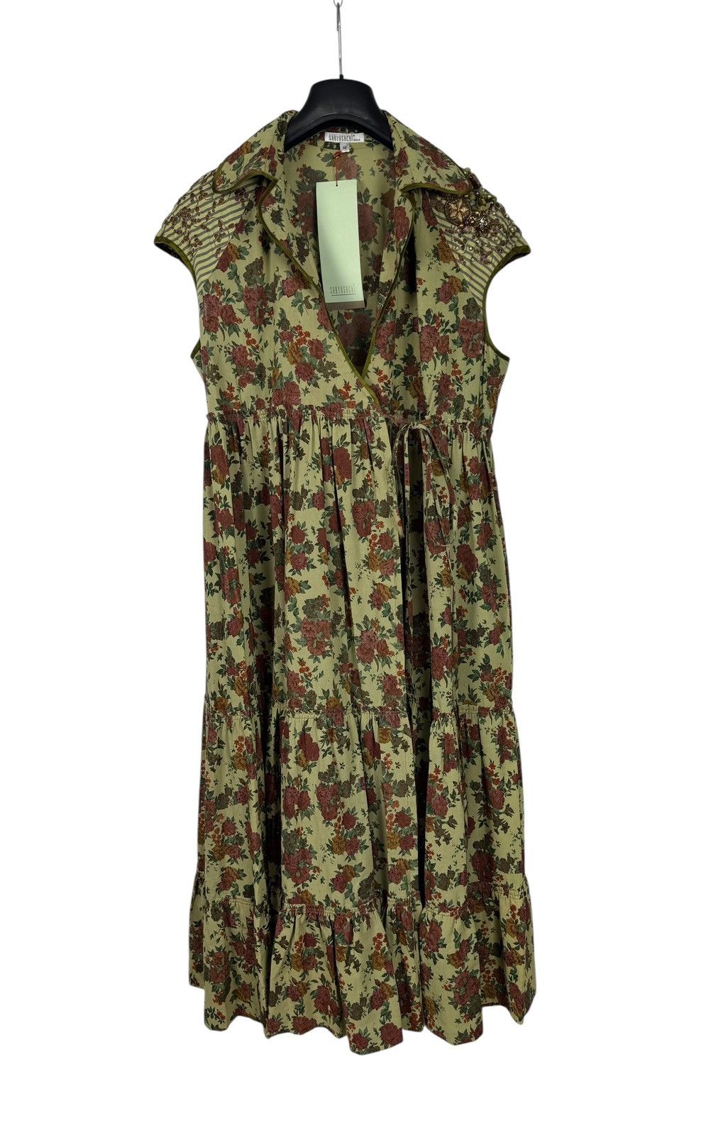 Other Sabyasachi Silk Cotton Maxi Dress Hand Printed Hand Stitched Size L / US 10 / IT 46 - 13 Thumbnail