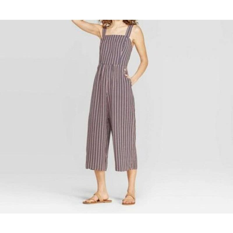 Other Women's Striped Cropped Jumpsuit - Size M Size 30" / US 8 / IT 44 - 2 Thumbnail