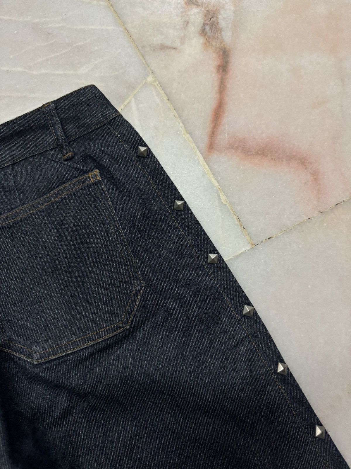 Seditionaries 💥PUNK💥MAISON MARGIELA STUDDED BELL BOTTOM BY JAPANESE INDIGO Size US 26 / EU 42 - 17 Thumbnail