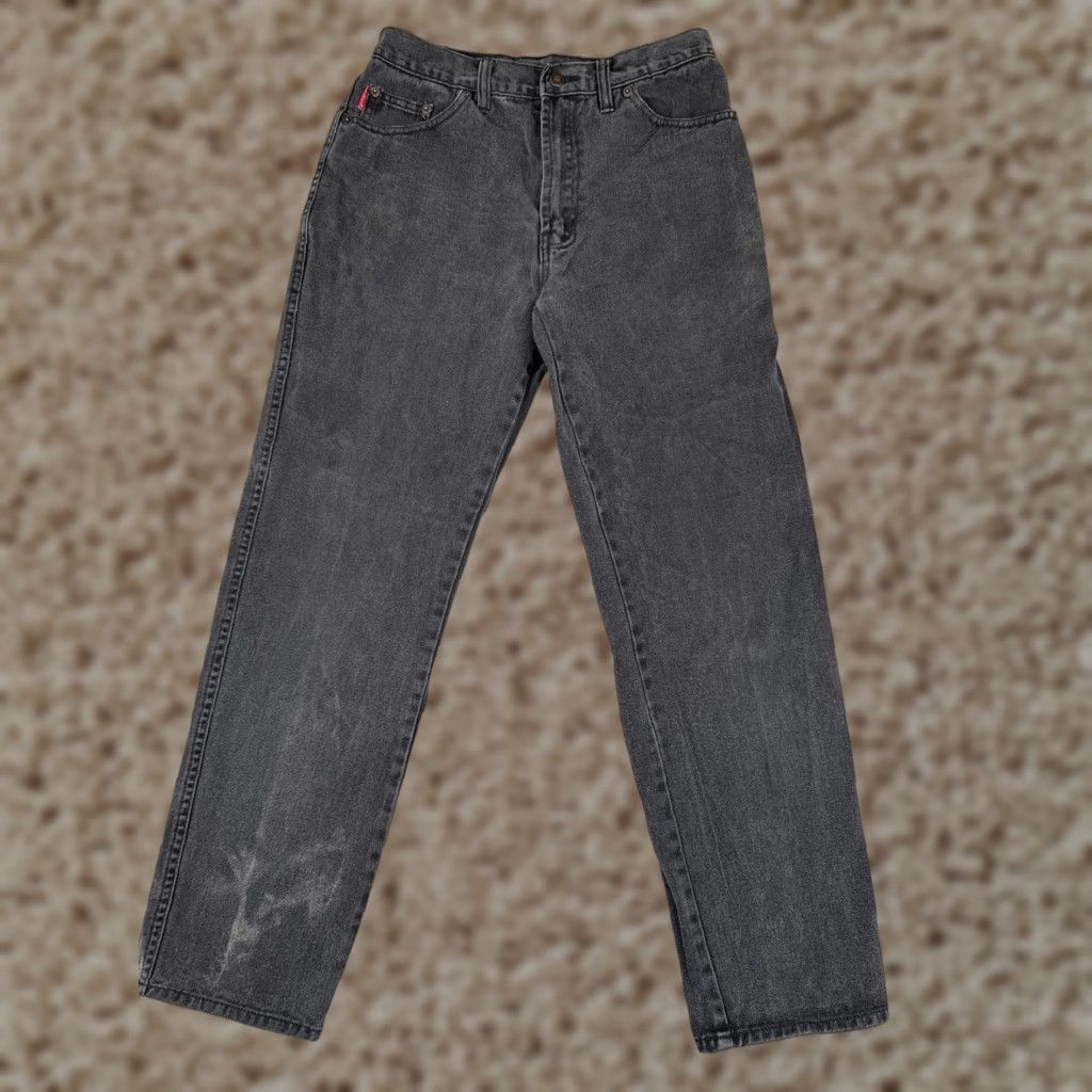 Big Dogs VINTAGE Bugle Boy Jeans Mens 31x32 Black Gray Denim Straight Leg Zip Fly 90s Size US 31 - 1 Thumbnail