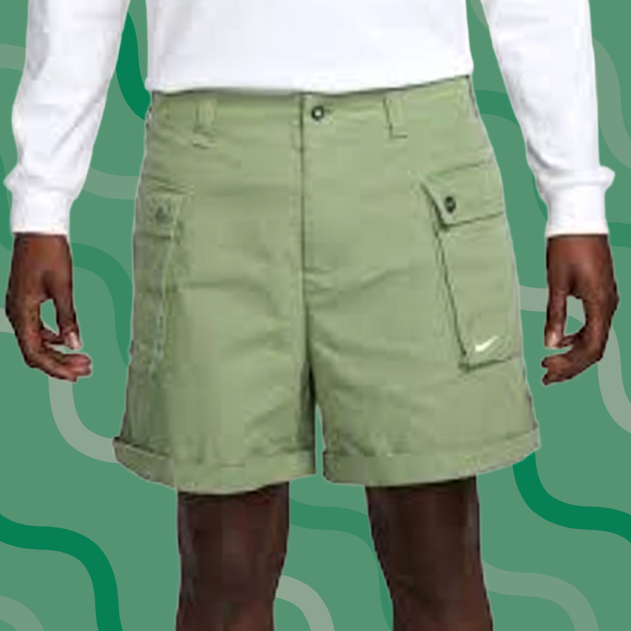 Nike Nike Life Men's Green Cargo Shorts 5" Inseam Size 28 Casual Sportswear FJ7137-386 Size US 28 / EU 44 - 1 Thumbnail