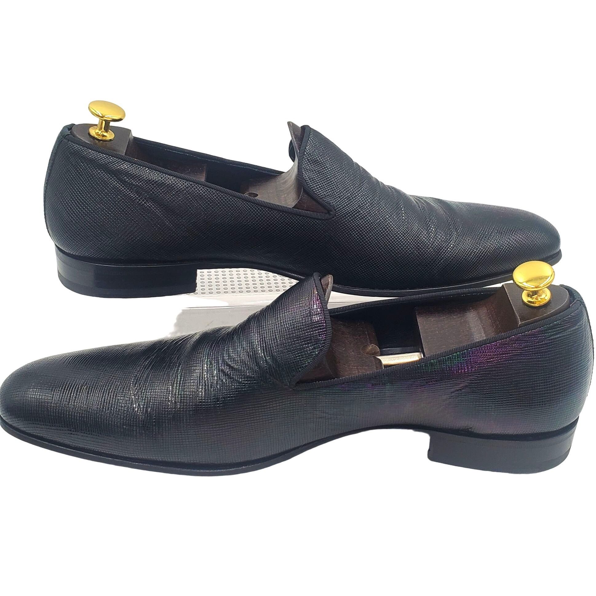 Mezlan Mezlan Cole ll Men's size 14 Black Iridescent Leather loafer Size US 14 / EU 47 - 13 Thumbnail