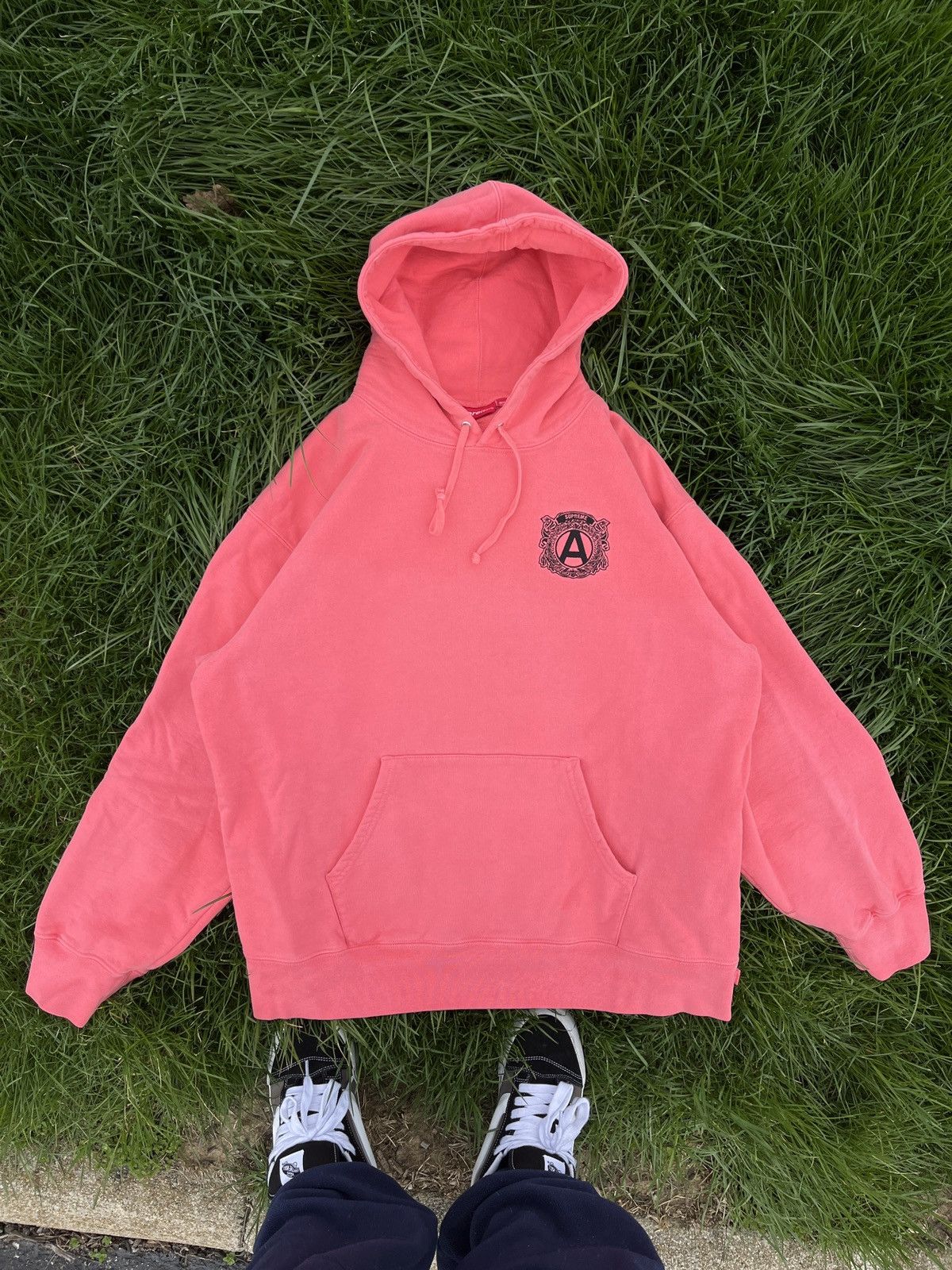 Supreme Supreme Anti Everything Hoodie L Coral Size US L / EU 52-54 / 3 - 3 Thumbnail
