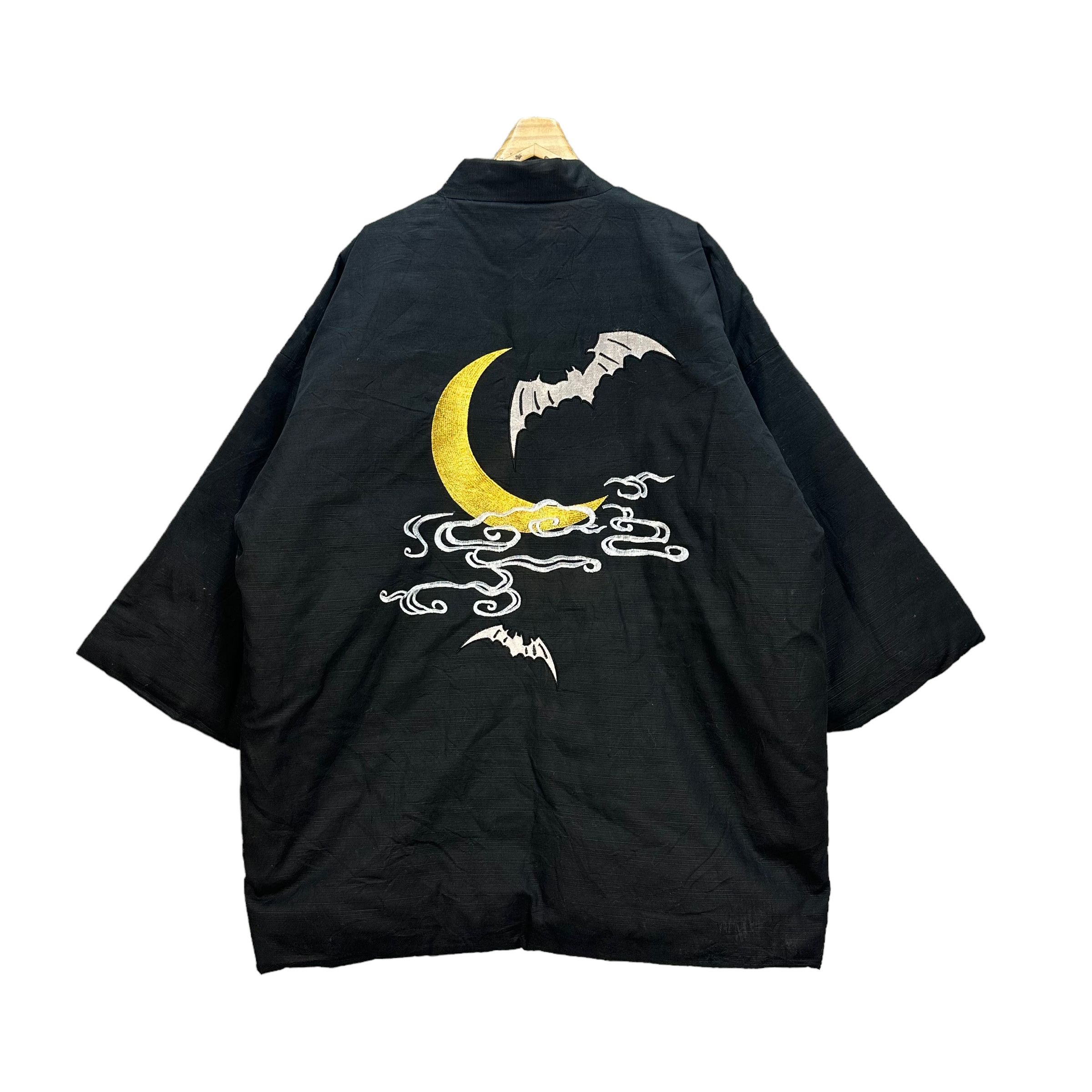 Japanese Brand MOON BAT EMBROIDERY ON BACK KIMONO JAPAN #7814-178 Size US L / EU 52-54 / 3 - 1 Thumbnail