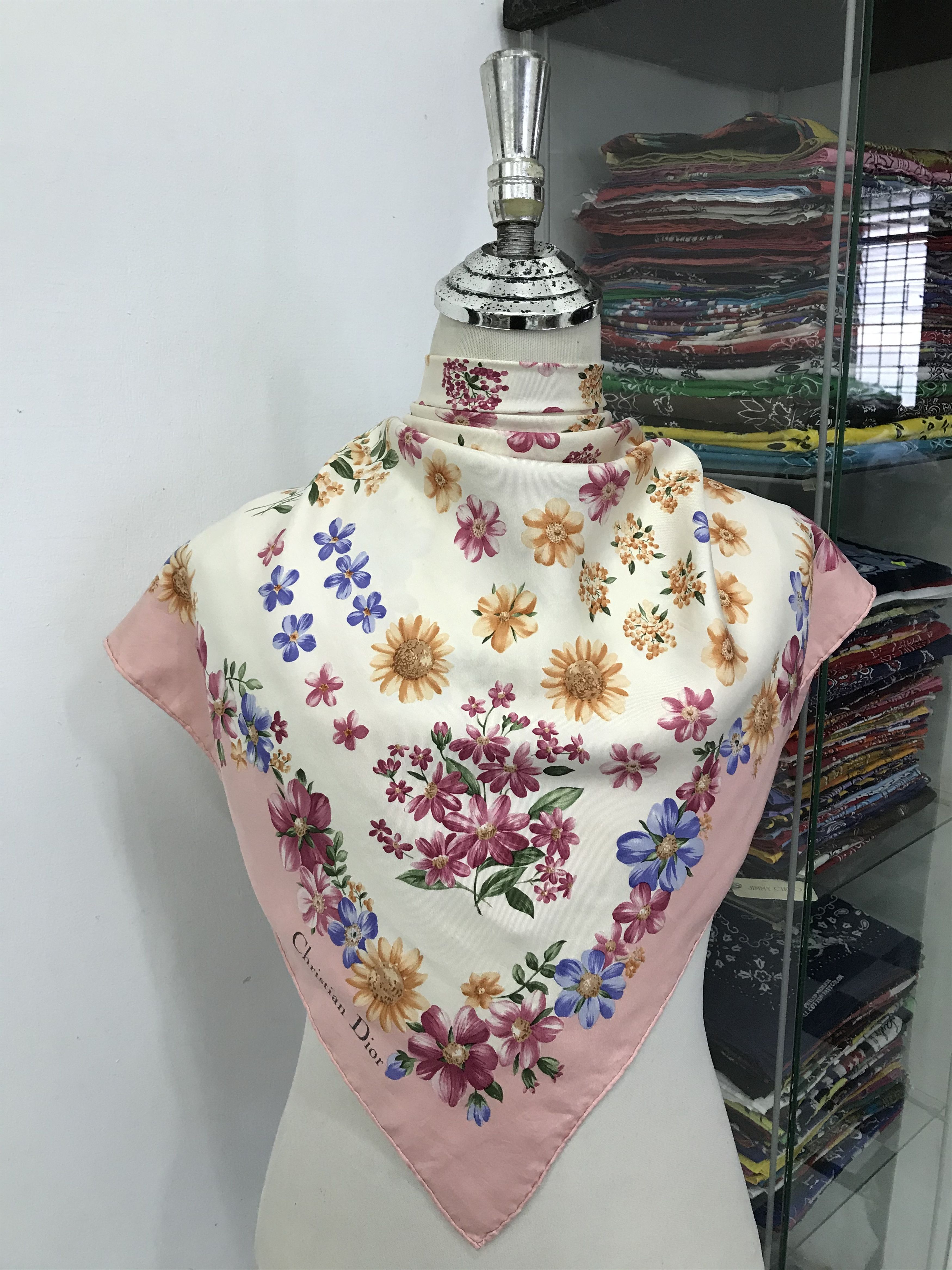 Vintage Vintage Christian Dior Silk Scarf Size ONE SIZE - 1 Thumbnail