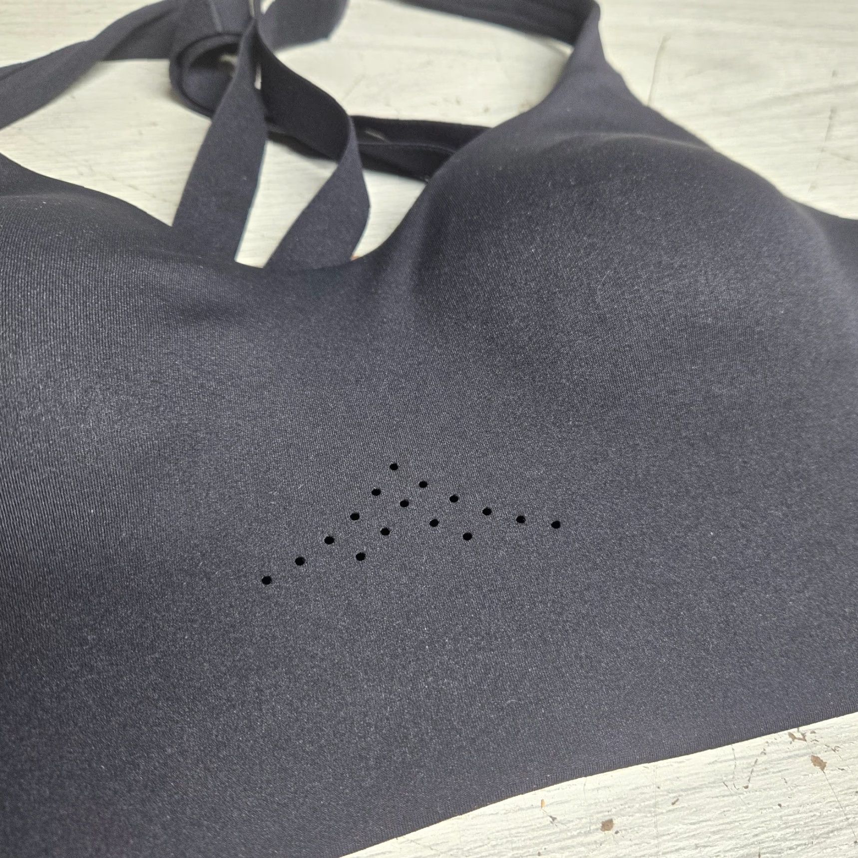 Vintage Vanity Fair Bra Size 38DD Black Solid Medium Impact Sports Bras 71500 Women's Size ONE SIZE - 6 Thumbnail