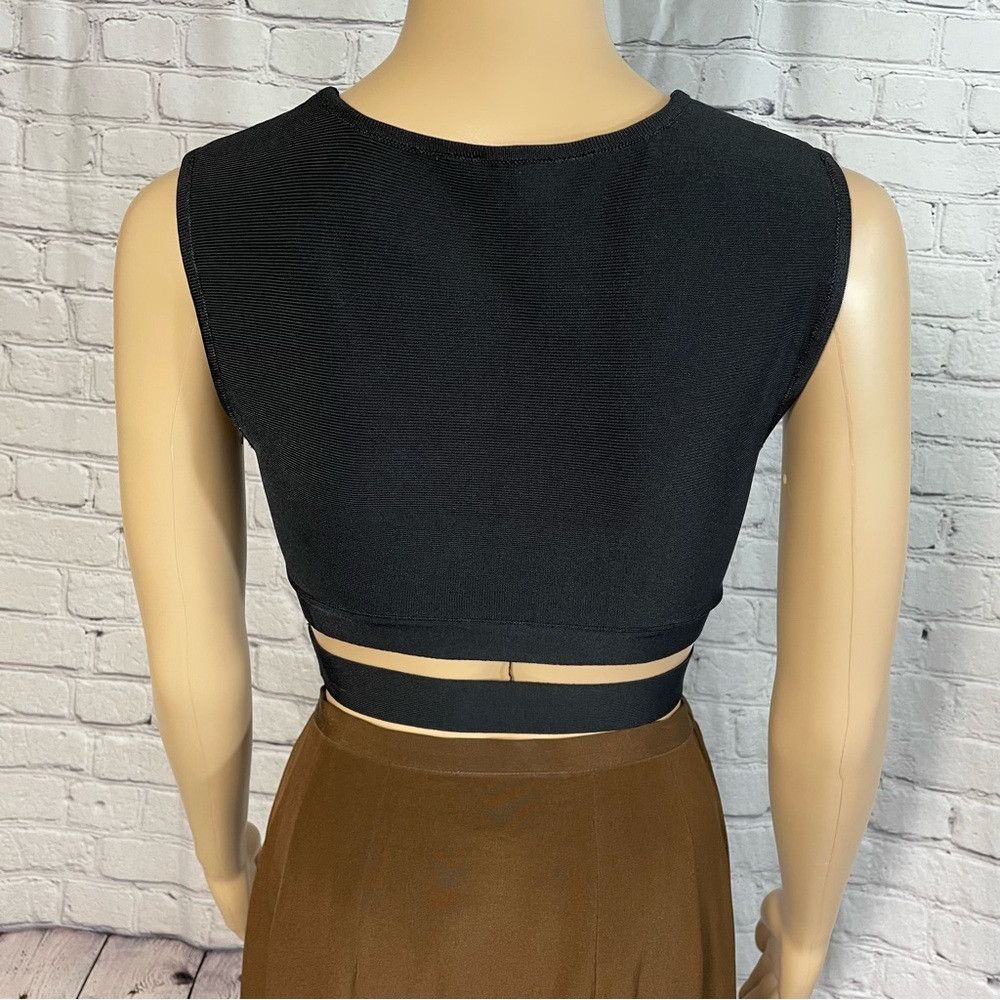 Bcbgmaxazria NWT New $198 BCBGMaxAzria Clarissa Black Crop Knit Top Size Size XS / US 0-2 / IT 36-38 - 5 Thumbnail