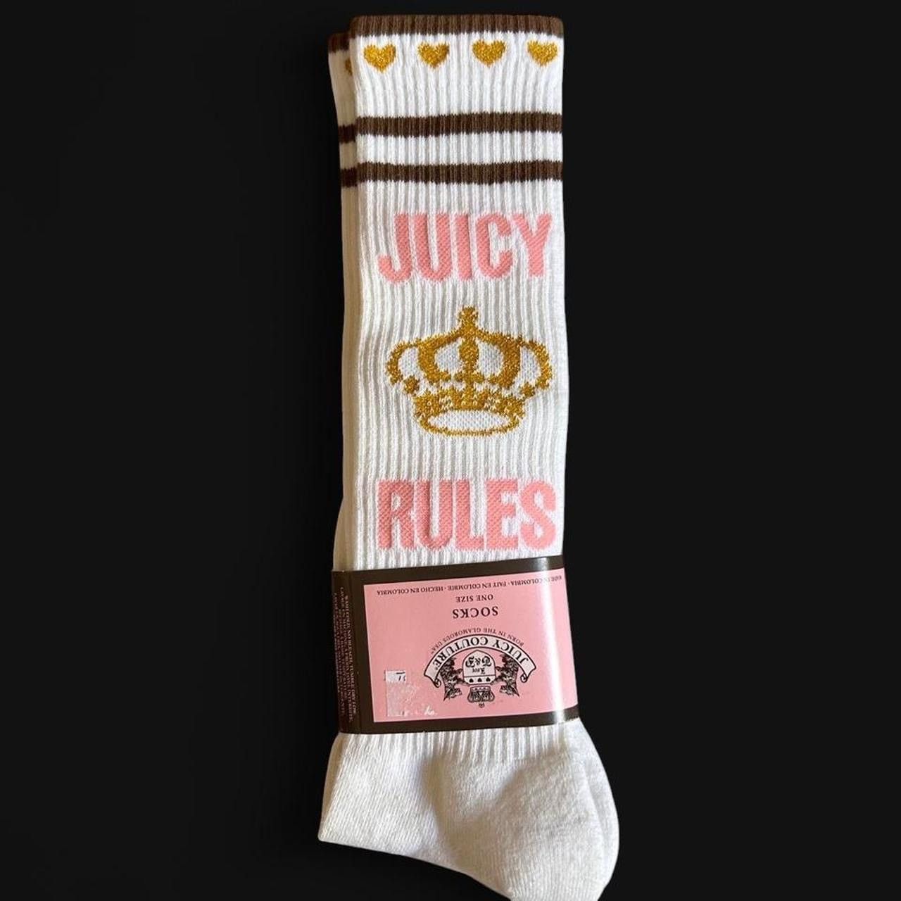 Juicy Couture Rare Juicy Rules Knee High Socks Size ONE SIZE - 1 Thumbnail