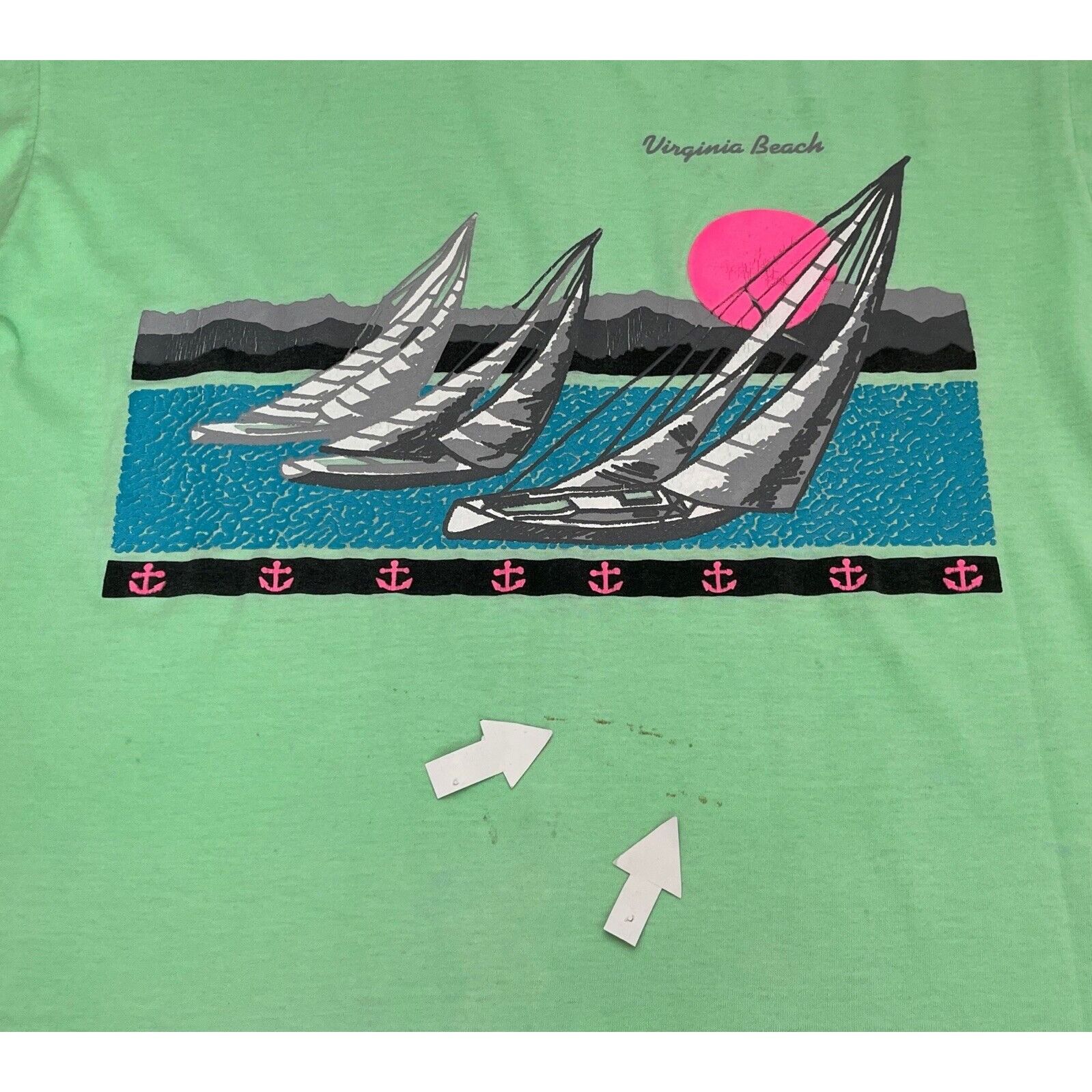 Other Vintage 80s 90s XL Virginia Beach Sailing Screen Stars Singl Size US XL / EU 56 / 4 - 5 Thumbnail