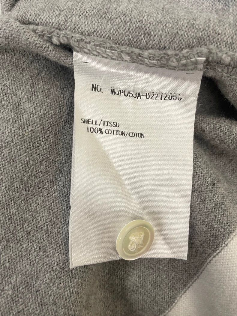 Thom Browne Thom browne Gray and white striped polo long-sleeved T-shir Size US S / EU 44-46 / 1 - 7 Thumbnail