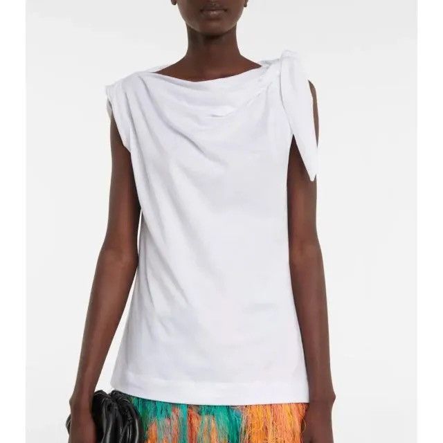 Cotton Sleeveless Knot Top