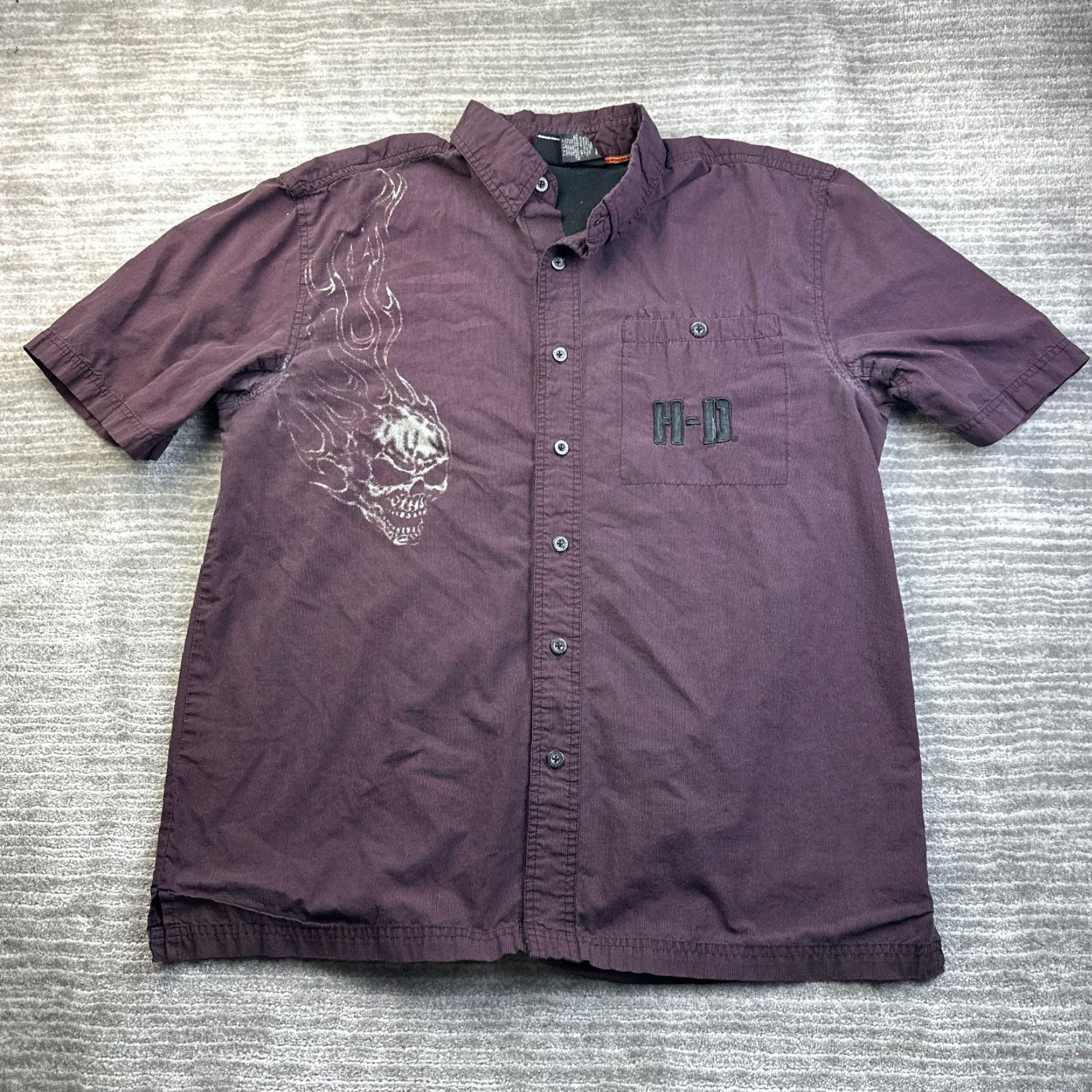 Harley Davidson Harley Davidson Shirt Large Red Mens Mechanic Motorcycles Biker Skull Performanc Size US L / EU 52-54 / 3 - 2 Thumbnail
