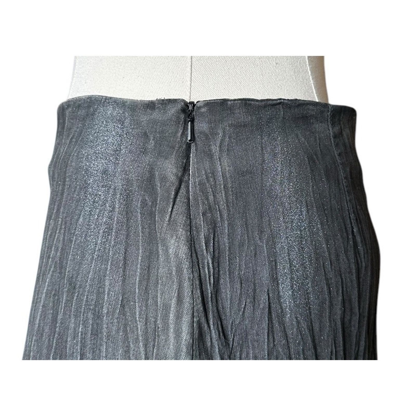 Other Chagall Gray Black Lace Ruffle Bead Sequin Embellished Skirt Size 28" / US 6 / IT 42 - 5 Thumbnail