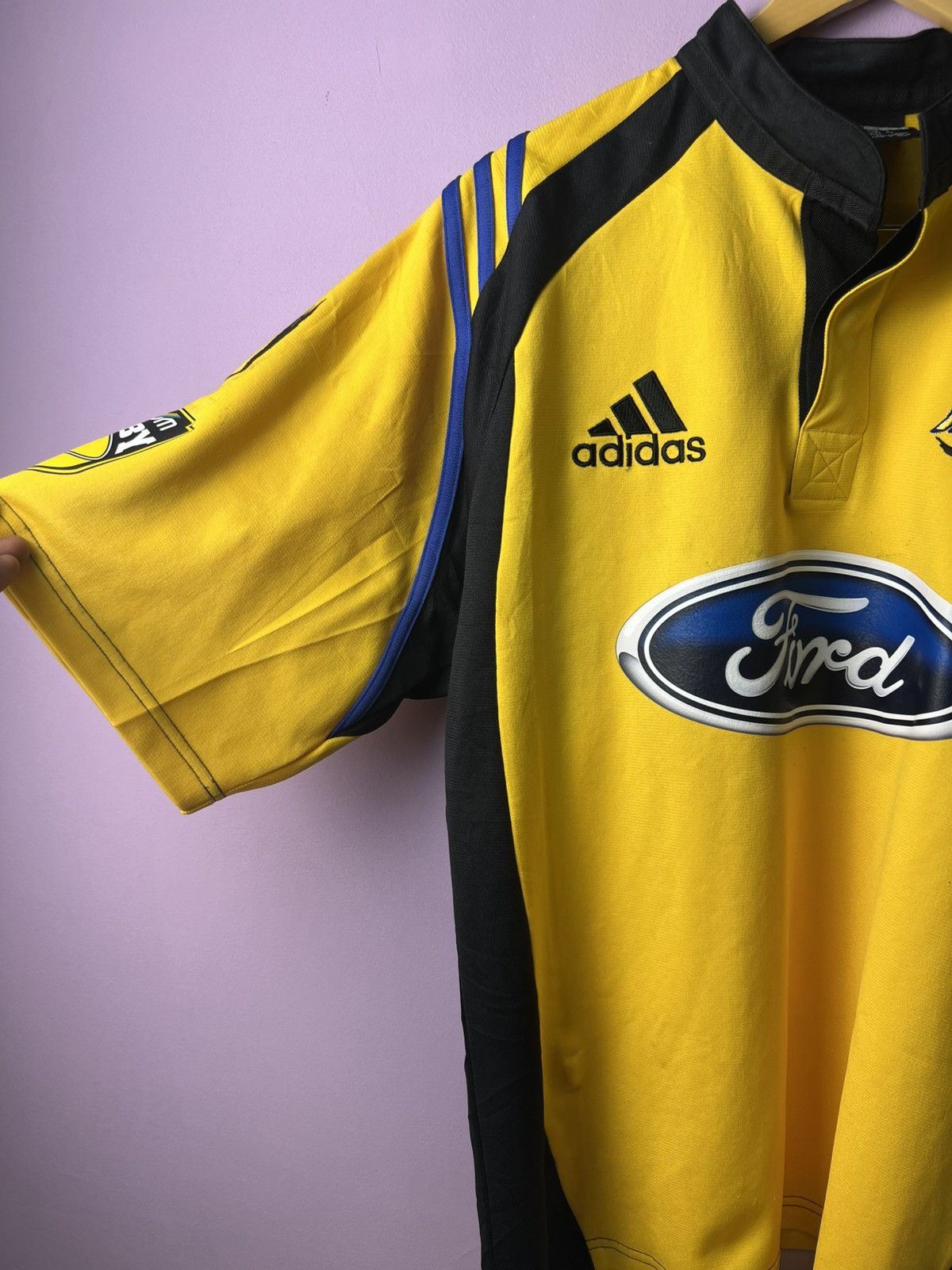 Adidas 🔥Vintage 2000s Hurricanes Rugby Super 12 Jerseys Size US L / EU 52-54 / 3 - 10 Thumbnail