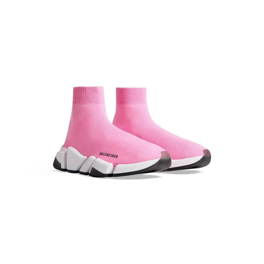 Balenciaga o1in1g1225 Speed 2.0 Clear Sole Recycled Knit Sneakers Size US 9 / IT 39 - 2 Thumbnail
