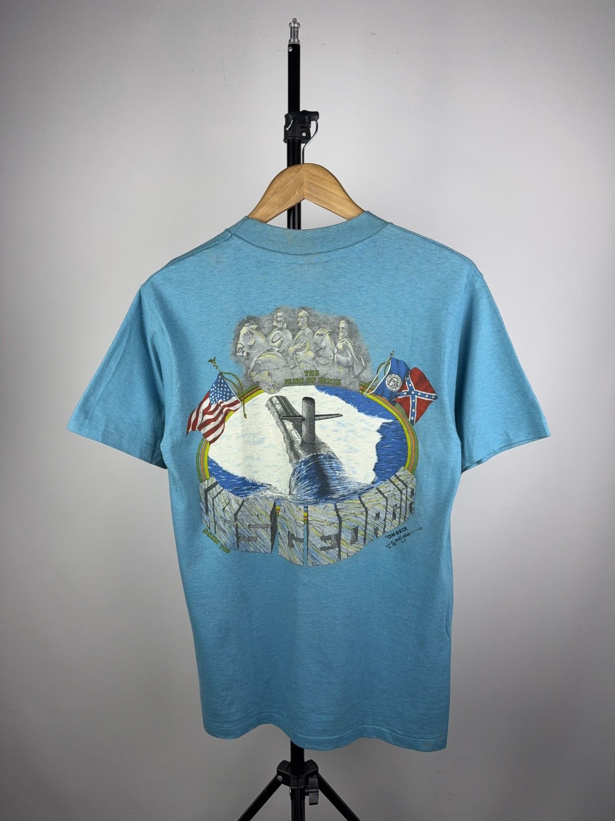 Vintage USS Georgia Submarine Graphic Tee Patriotic USA Hanes 90s Size US M / EU 48-50 / 2 - 1 Thumbnail