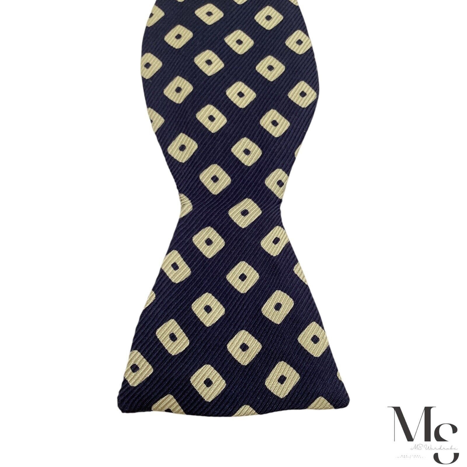 Other CAMILLA SMITH Navy Blue Geometric Adjustable Self Bow Tie Si Size ONE SIZE - 3 Thumbnail