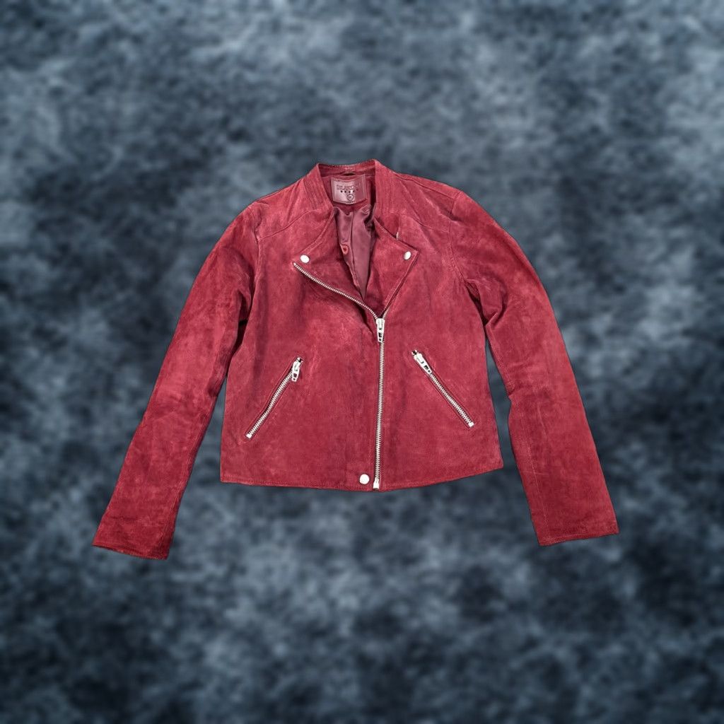 Vintage BLANKNYC Womens Leather Long Sleeve Full Zip Motorcycle Jacket M Pink - Regular Fit, Travel, Outdoor, Winter, Coat/Jacket with Full Zip Size M / US 6-8 / IT 42-44 - 1 Thumbnail