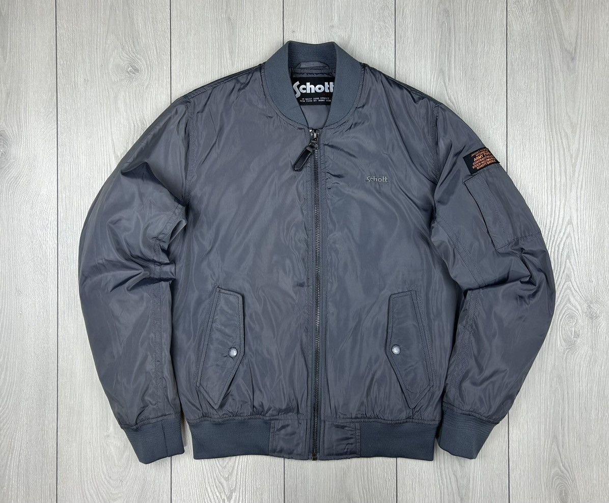 Schott USA Bomber Jacket Size M Grey