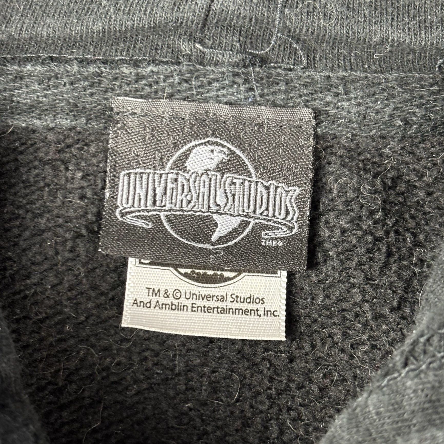 Vintage Jurassic Park Universal Studios Pullover Black Graphic Hoodie Men’s Medium Hooded Logo 90s Dinosaurs Movie Fan Shirt? Size US M / EU 48-50 / 2 - 3 Thumbnail