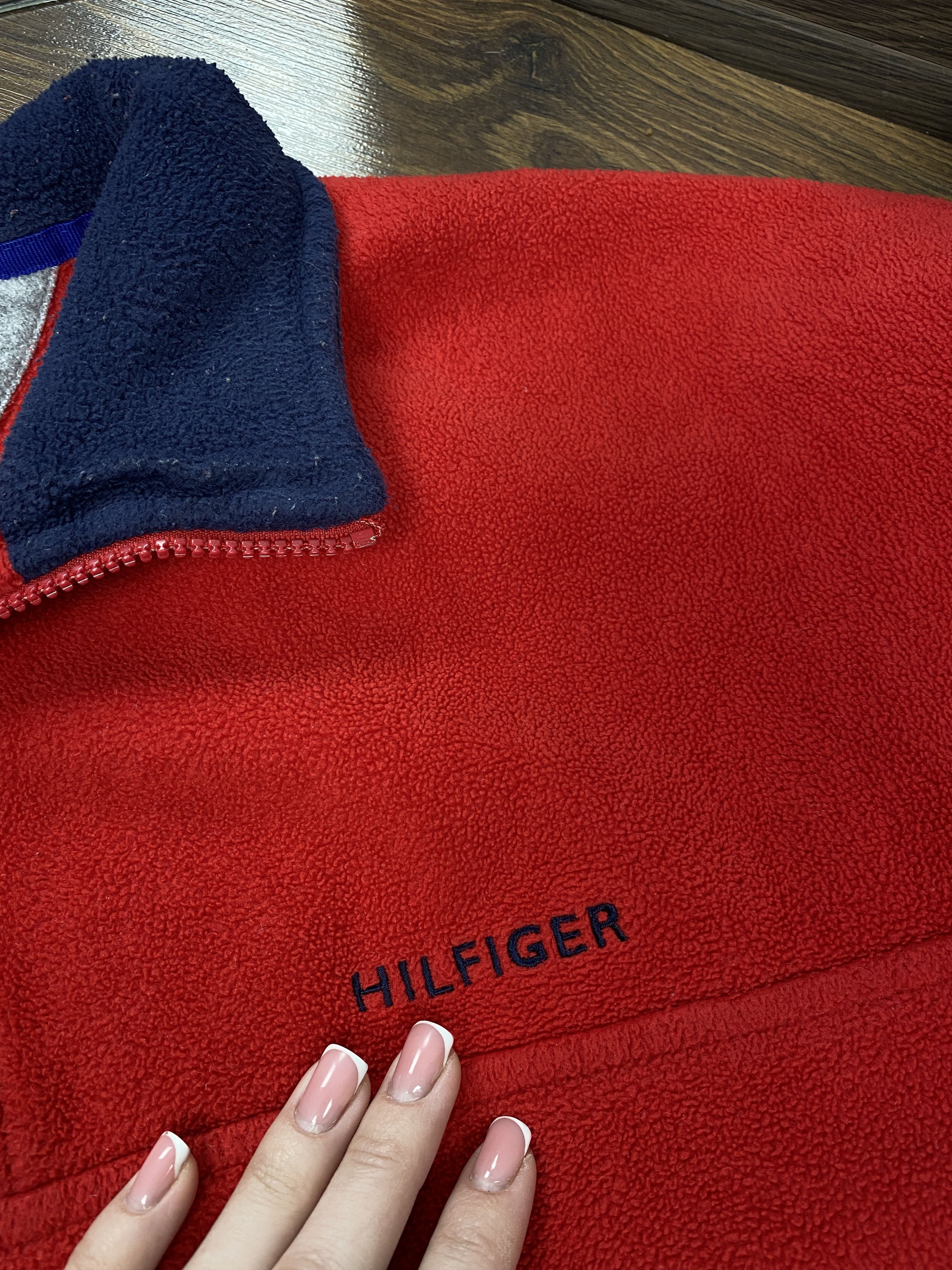 Tommy Hilfiger Tommy Hilfiger Vintage Quarter Zip Fleece Jacket Size US XL / EU 56 / 4 - 3 Thumbnail