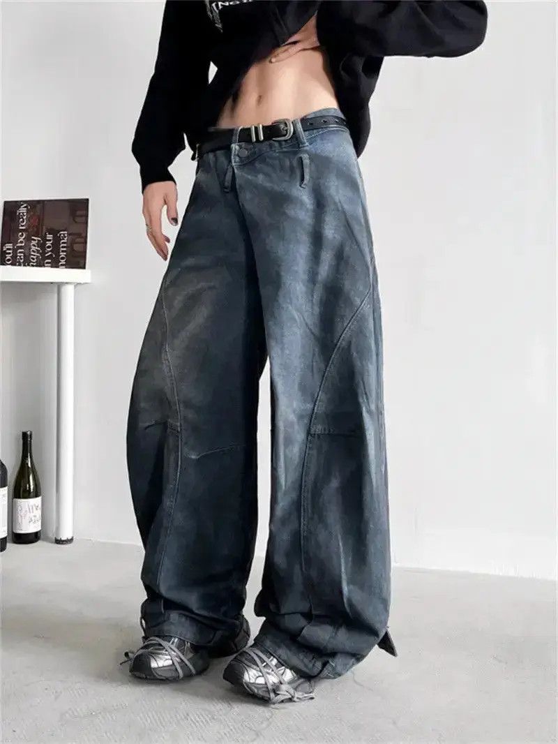Japanese Brand Retro loose wide leg slightly flared jeans Size US 32 / EU 48 - 2 Thumbnail