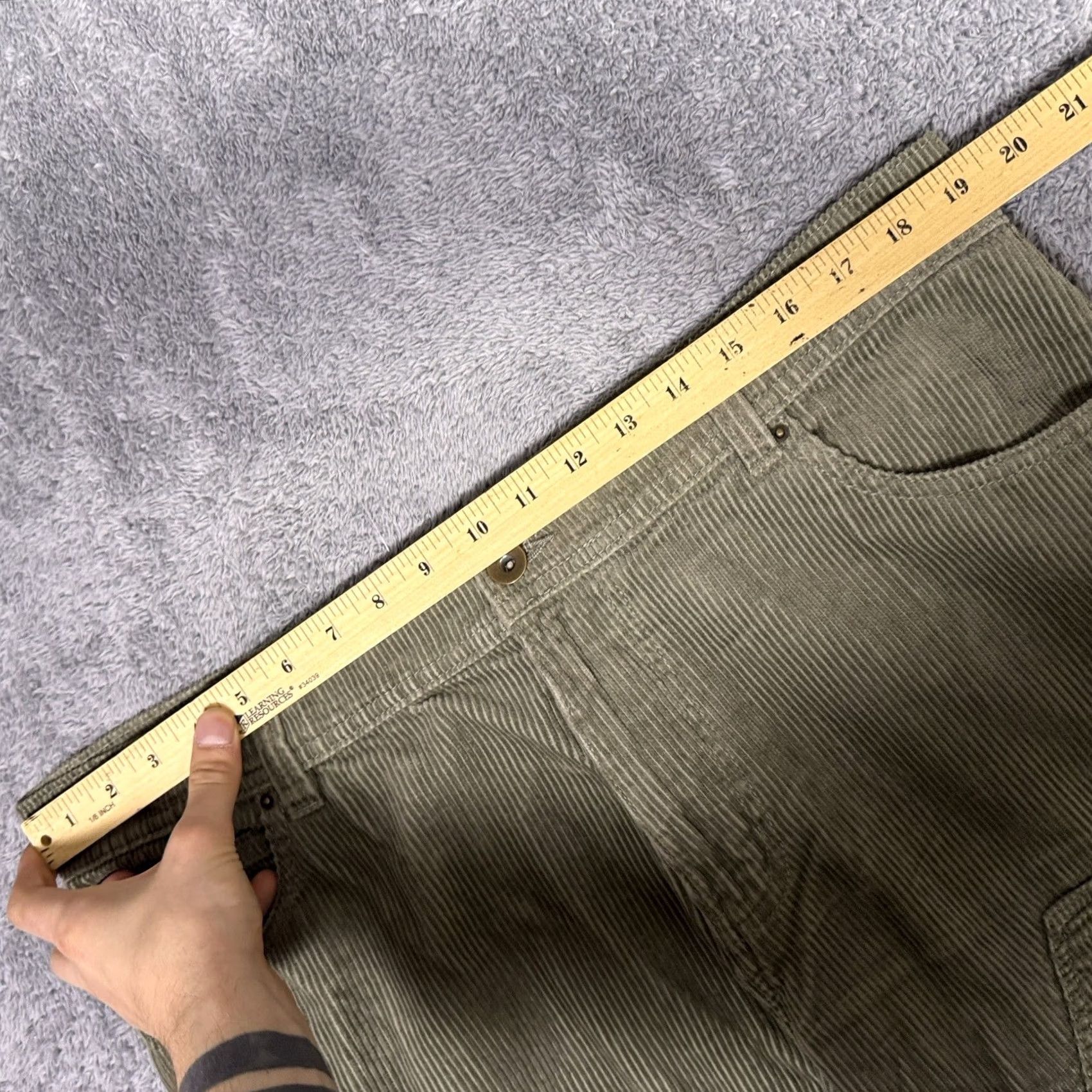Vintage No Boundaries Corduroy Pants Men's 38x30 Carpenter Y2K Baggy 90s Grunge Hip Hop Punk Rock Size US 38 / EU 54 - 6 Thumbnail