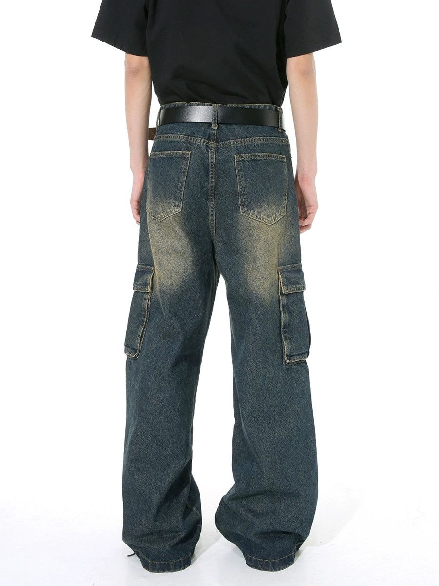 Vintage Heavy duty vintage workwear multi-pocket loose jeans Size US 32 / EU 48 - 4 Thumbnail