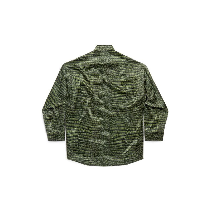 Balenciaga o1bcso1str0326 Cocoon Shirt in Green Size S / US 4 / IT 40 - 6 Thumbnail