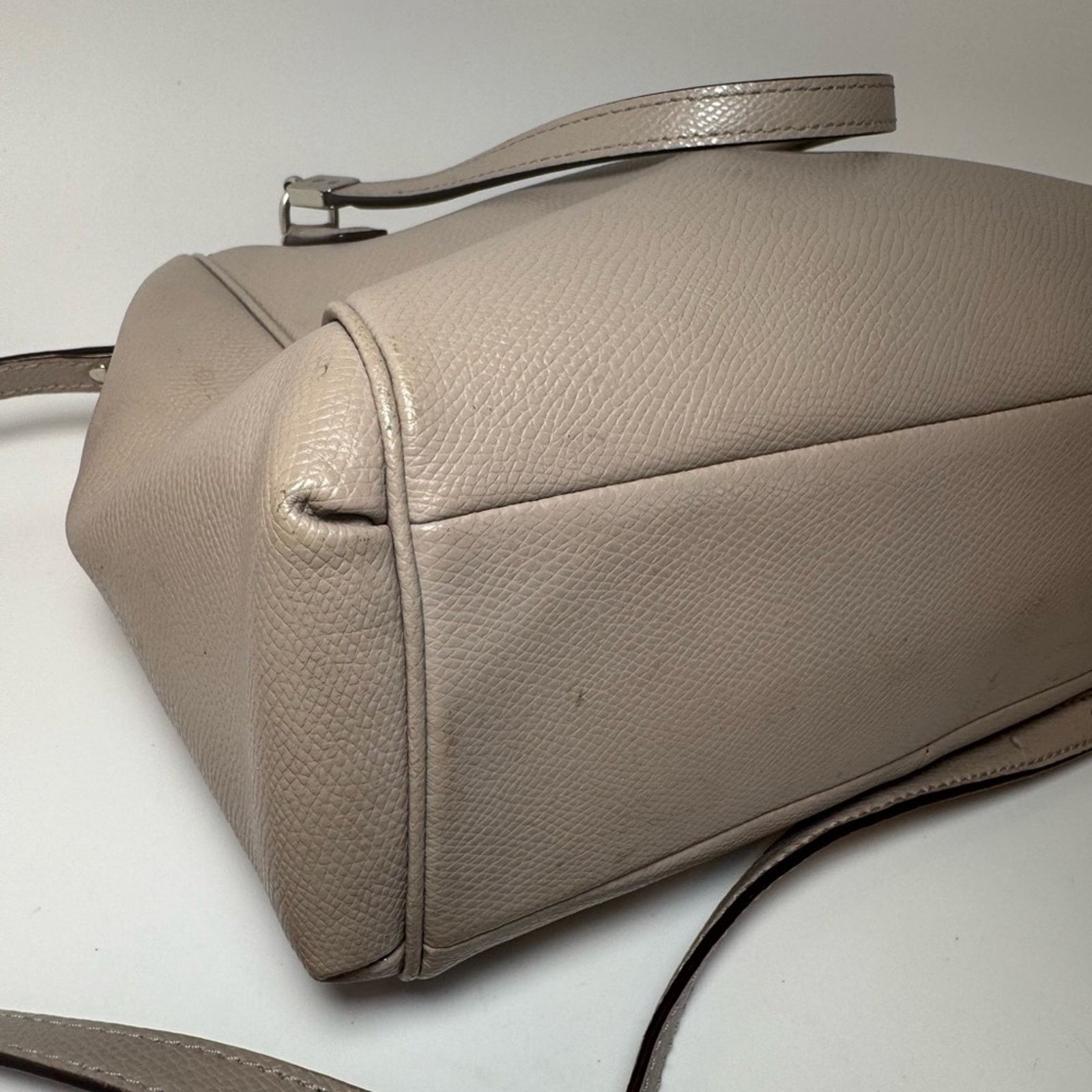 Coach Coach Minetta Crossgrain Leather Satchel/Crossbody Taupe Size ONE SIZE - 12 Thumbnail