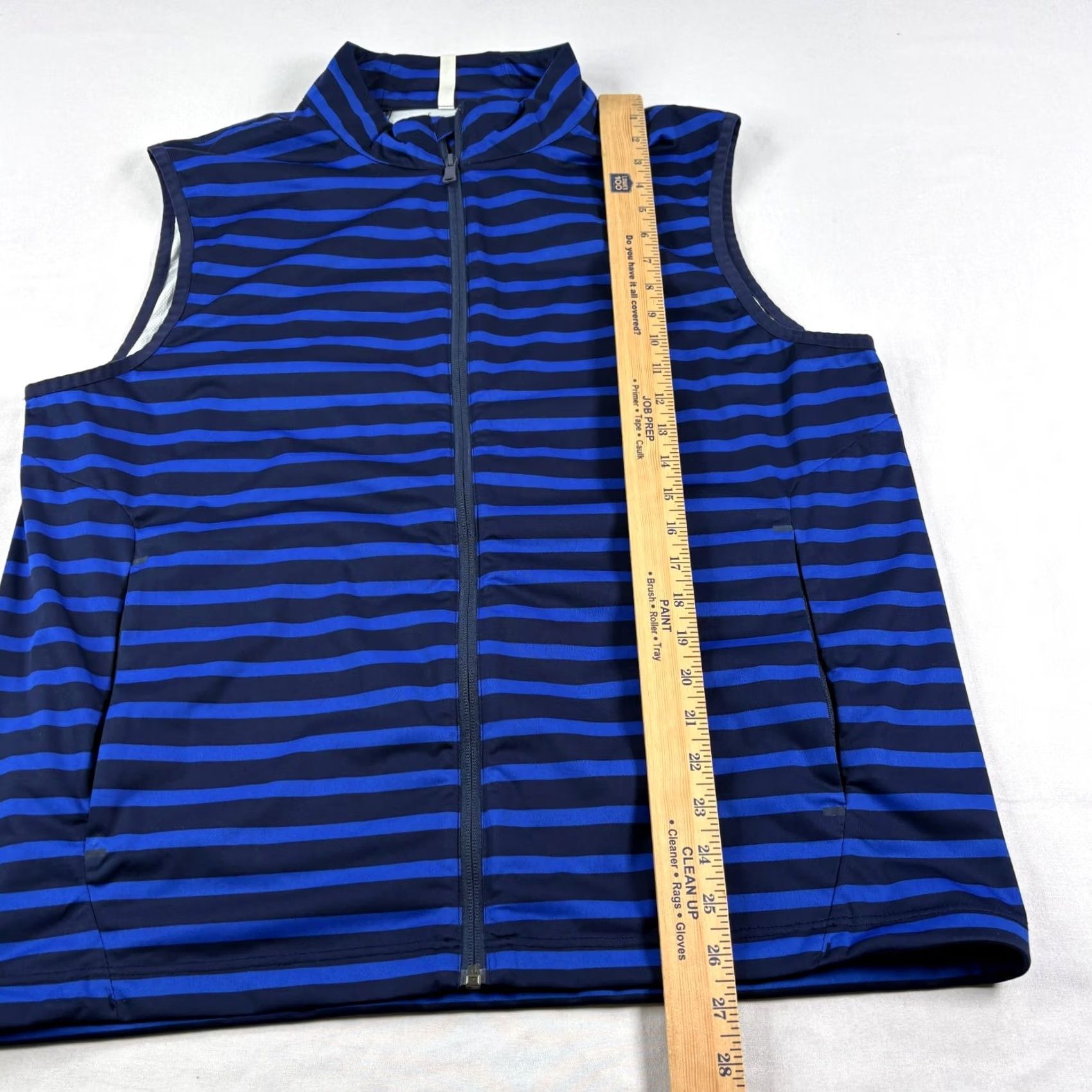 RLX Ralph Lauren VINTAGE RLX Ralph Lauren Vest Mens Large Blue Striped Windbreaker Golf Water Resistant Size US L / EU 52-54 / 3 - 5 Thumbnail