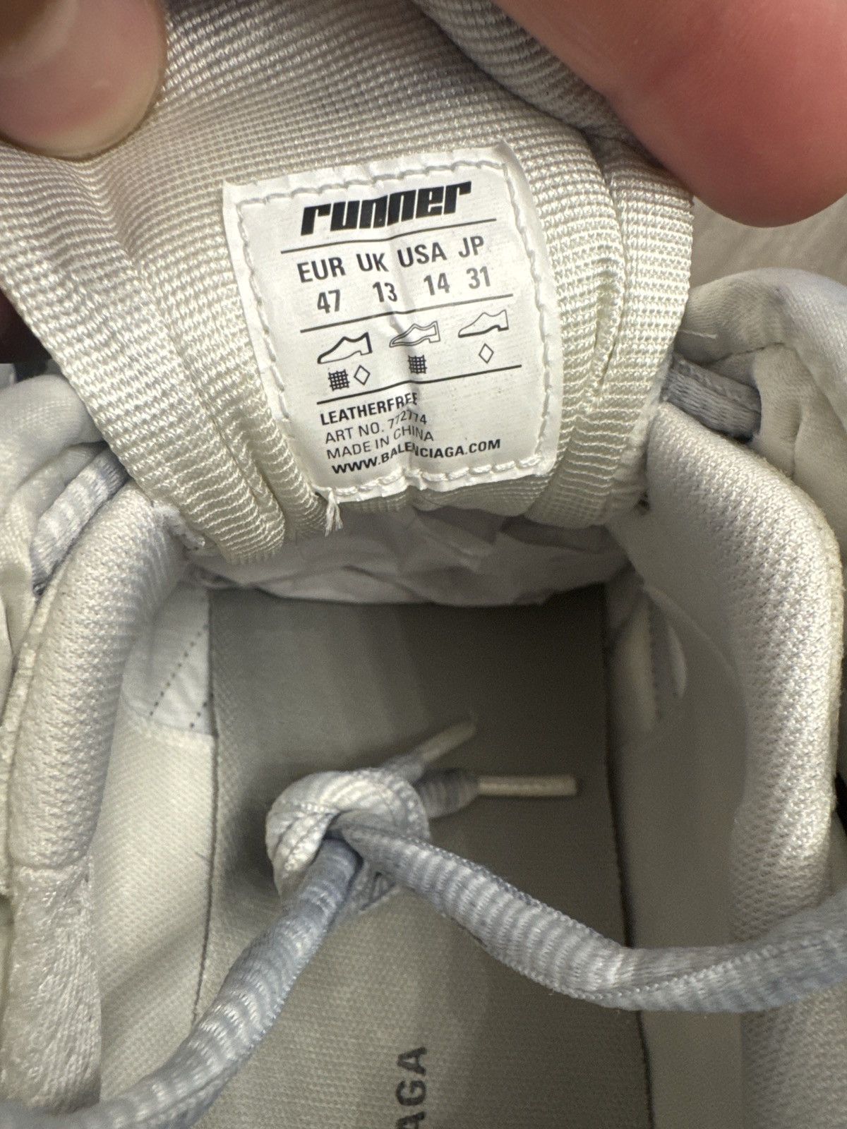 Balenciaga Balenciaga Mens Runner Sneaker Size US 14 / EU 47 - 6 Thumbnail