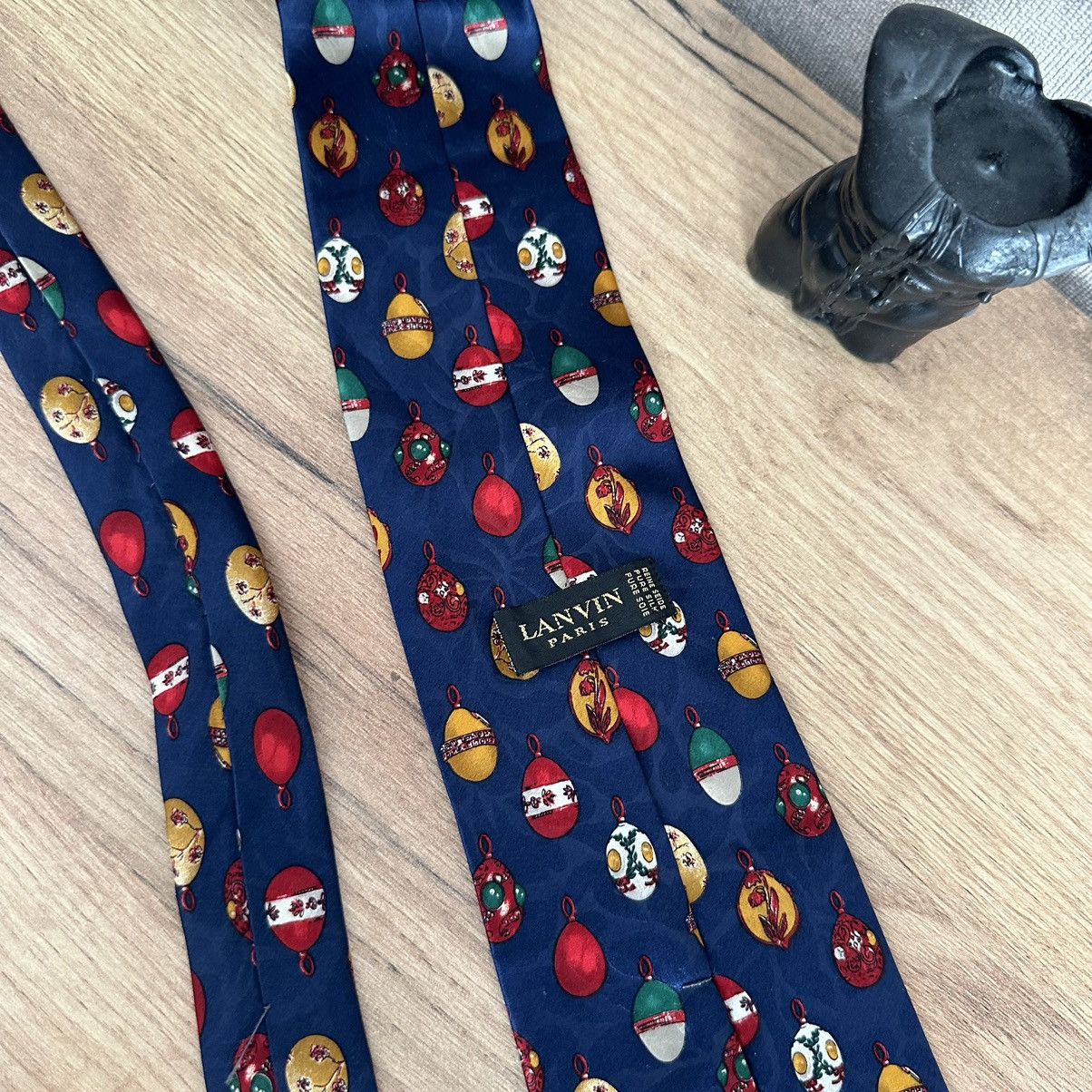 Lanvin Luxury Lanvin Tie Silk New Years Old Money Y2K 00s Italy Size ONE SIZE - 5 Thumbnail