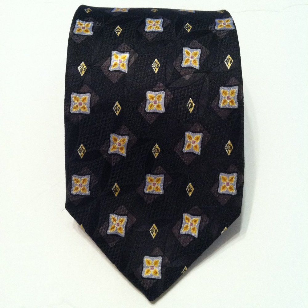 Robert Talbott ROBERT TALBOTT STUDIO MENS NEW BLACK SILK TIE WIDTH: 3 3/4" Size ONE SIZE - 1 Thumbnail