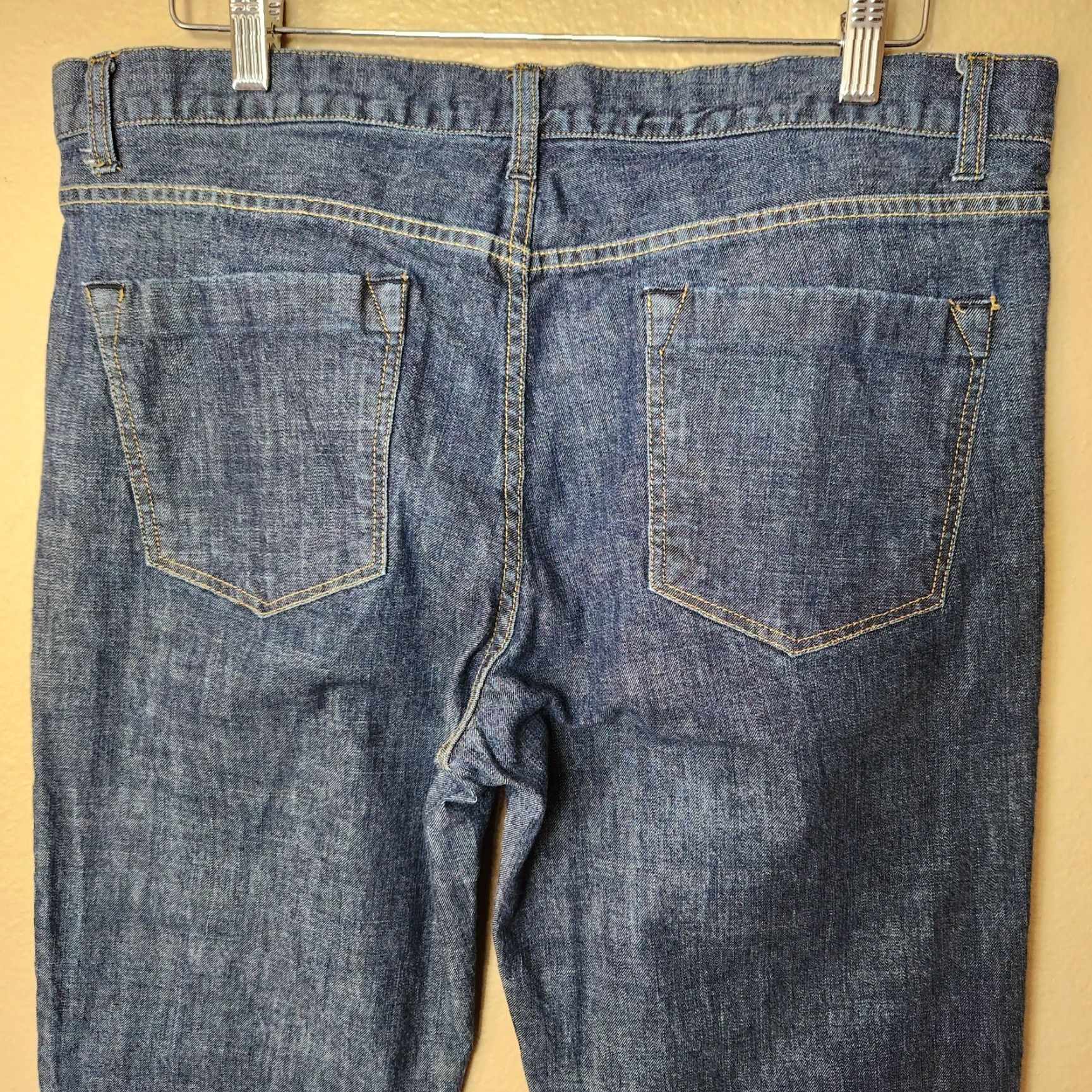 Theory Theory Jeans Men Straight Leg Button Fly Raffi P Gunstock Dark Blue 36 Inseam 32 Denim Stretch Jeans - Size 36 Size US 36 / EU 52 - 4 Thumbnail